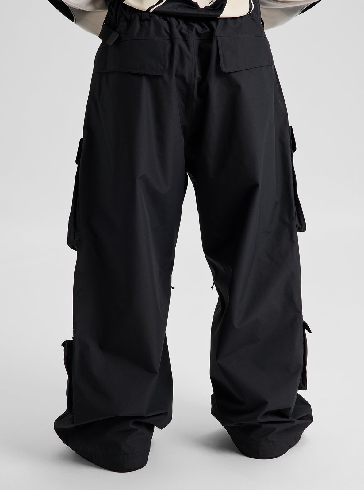 Mens 2L Baggy Cargo Pants True Black - Image 3