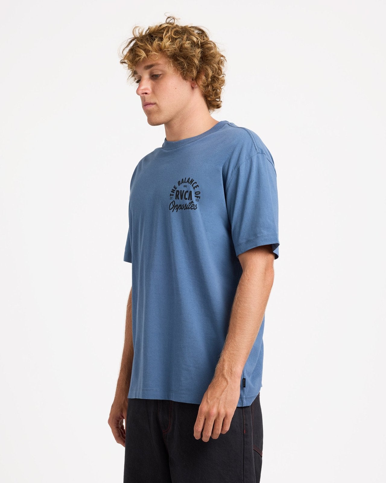 Mens Semi T-Shirt Vintage Navy - Image 3