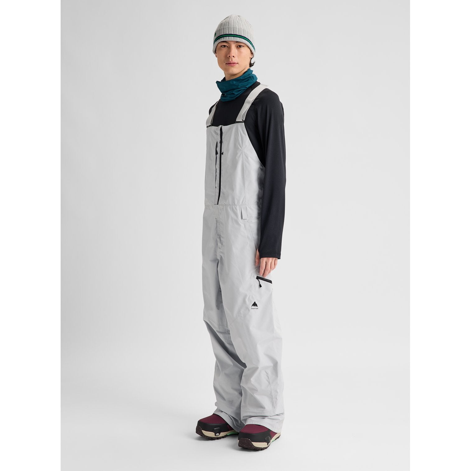 Mens Reserve Gore-Tex 2L Bib Pants Gray Cloud - Image 3