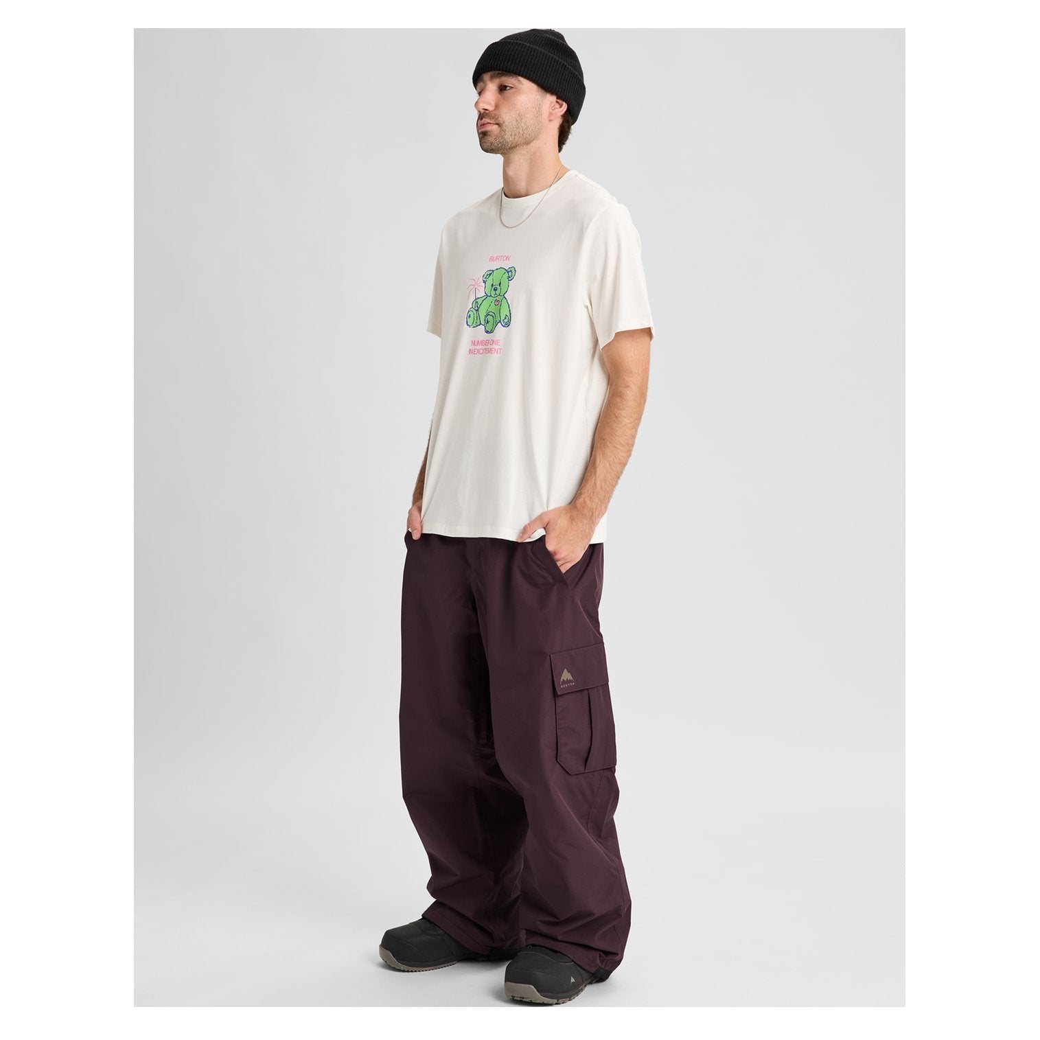 Mens Reserve 2L Baggy Snowboard Pants Bear Hug Brown - Image 2