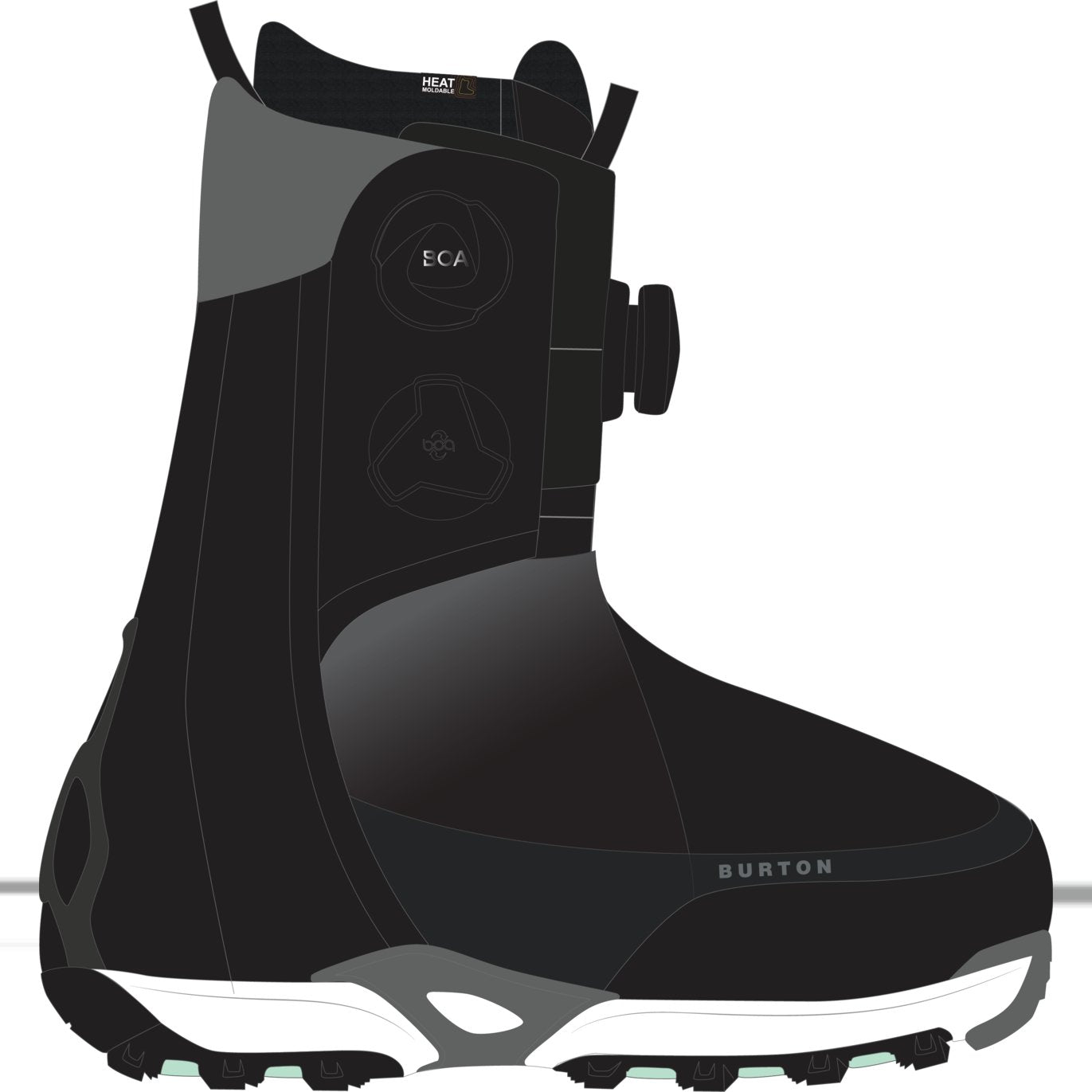 Mens Waverange X Pro Wide Snowboard Boots Black - Image 4
