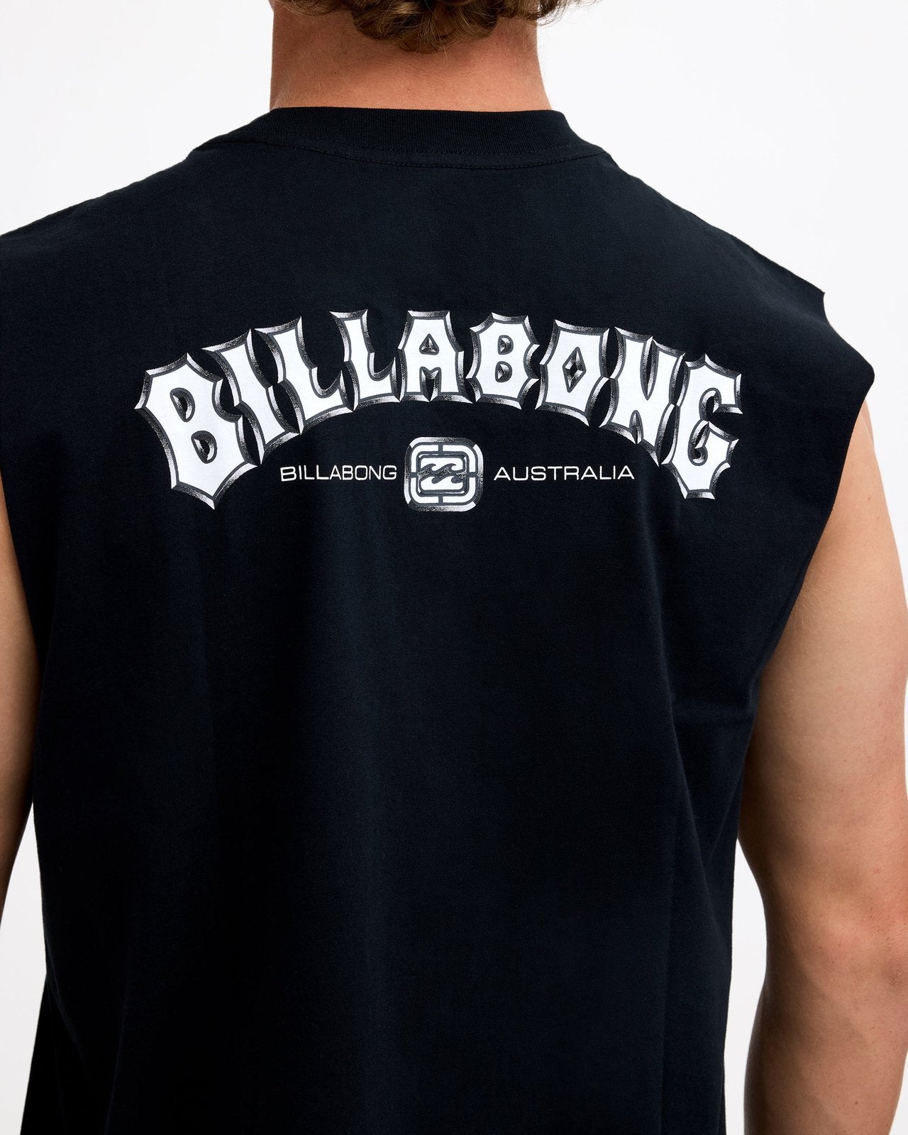 Mens Chrome Arch Muscle Top Black - Image 4