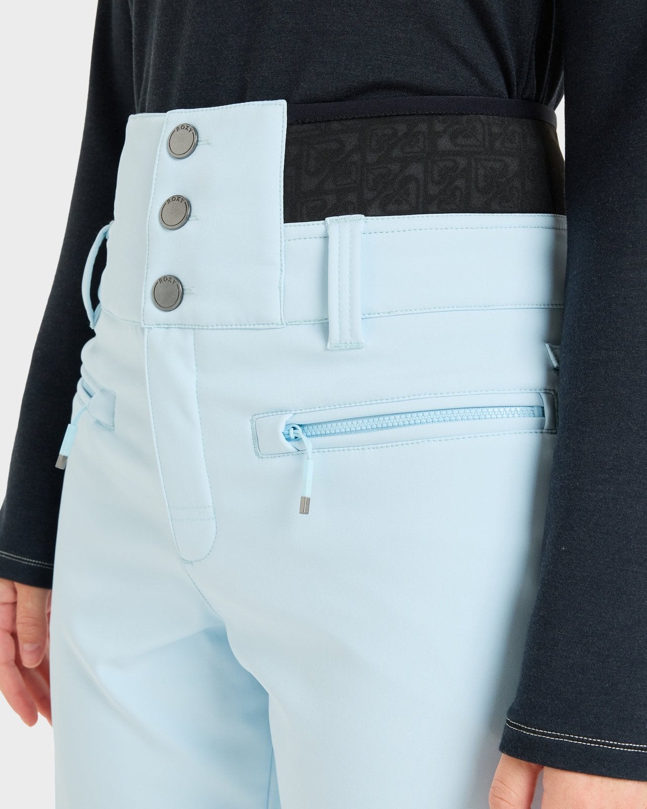 Womens Rising High Snowboard Pants Ice Blue - Image 4