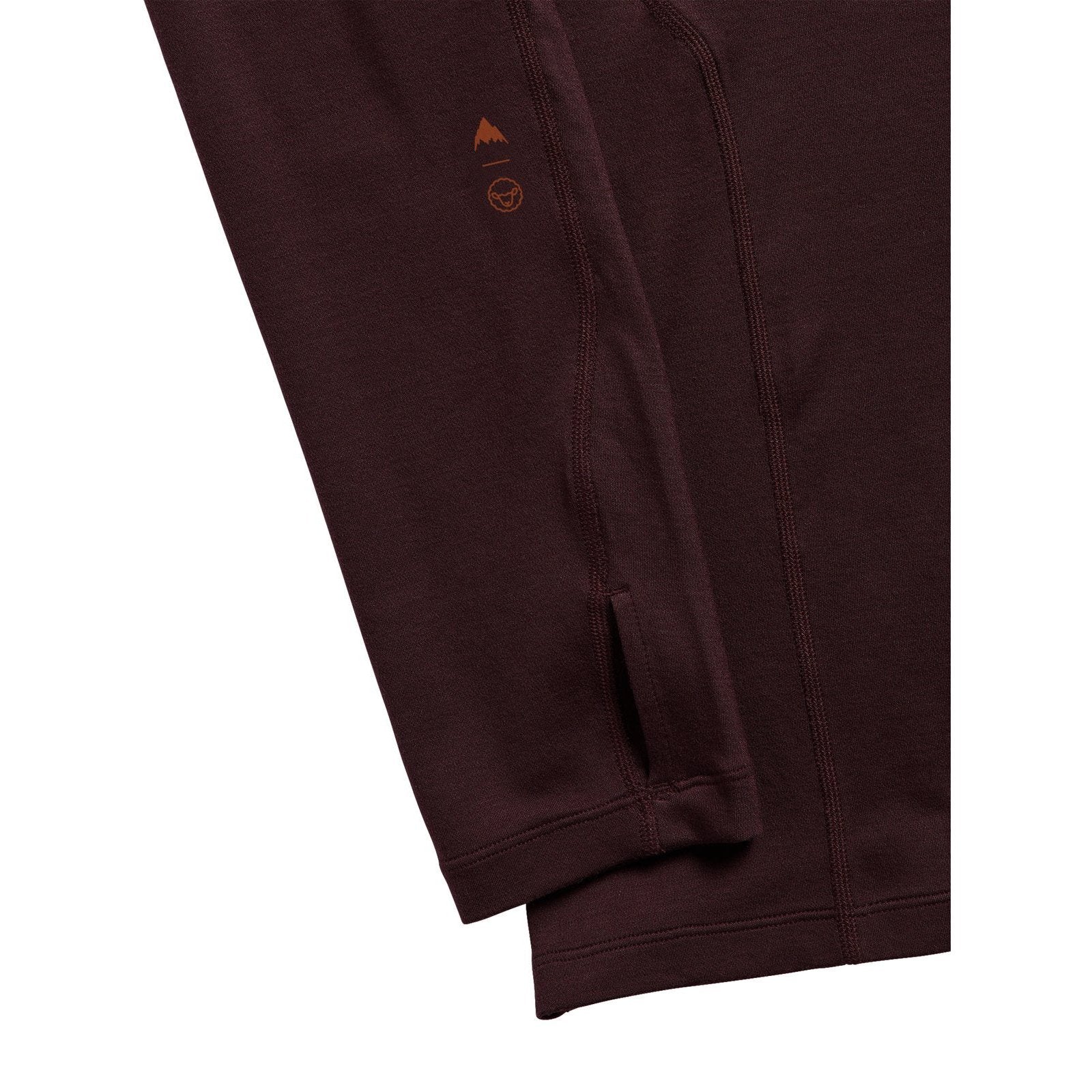 Mens Merino Blend Midweight Base Layer Crew Bear Hug Brown - Image 4