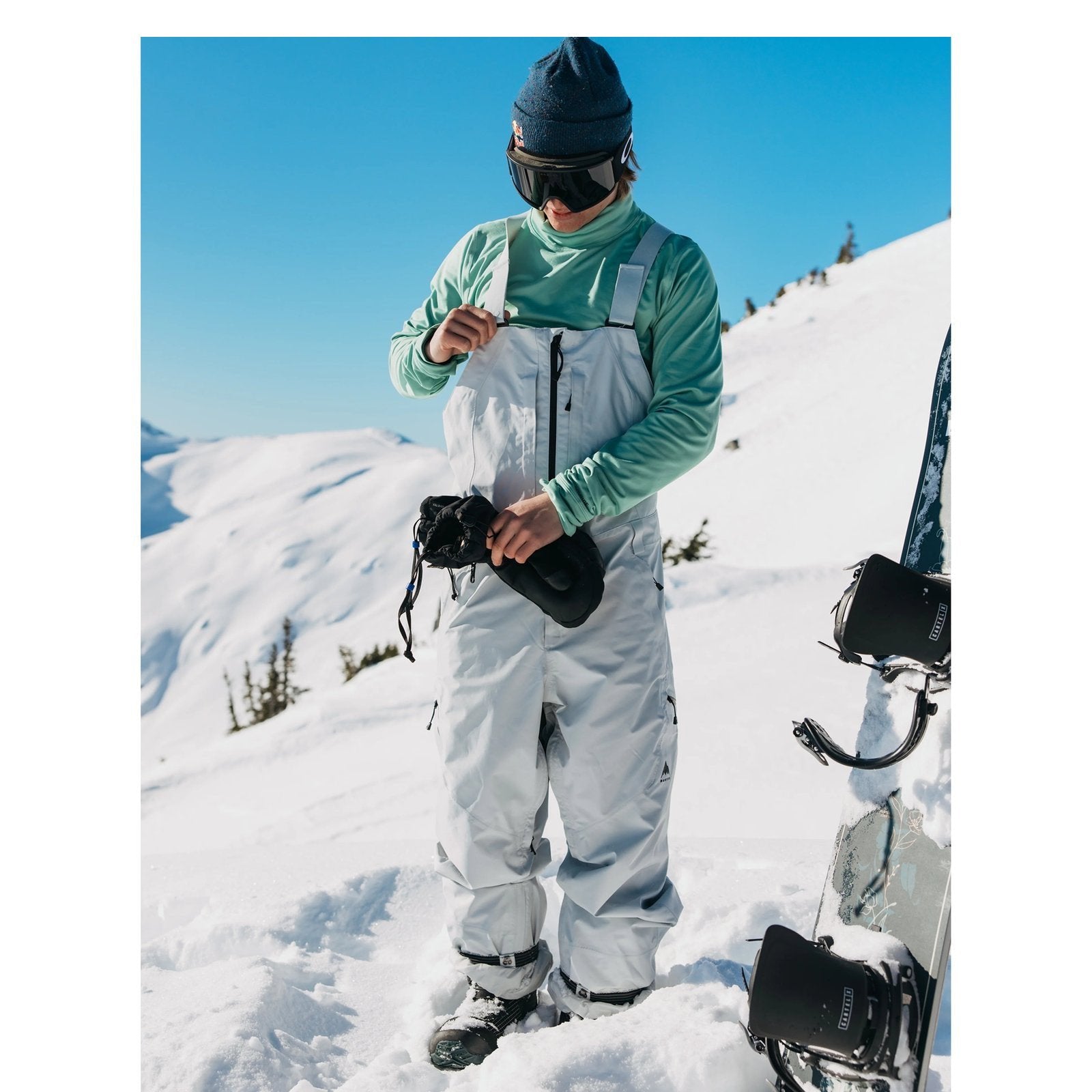 Mens Reserve Gore-Tex 2L Bib Pants Gray Cloud - Image 4