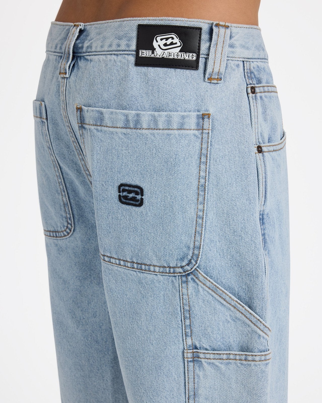 Mens Bad Dog Workwear Shorts Washed Indigo - Image 4