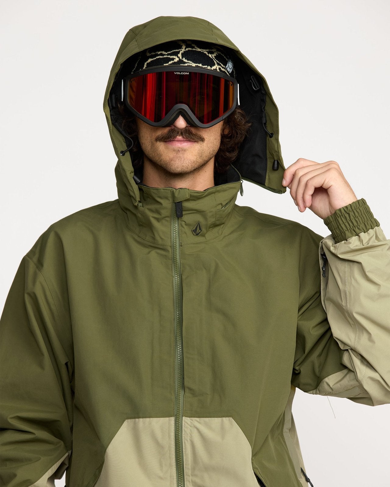Mens Longo Gore-Tex Jacket Dark Olive - Image 4