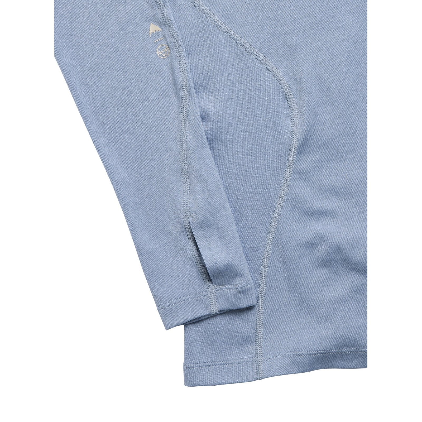Womens Merino Blend Midweight Base Layer Crew Airstream Blue - Image 4