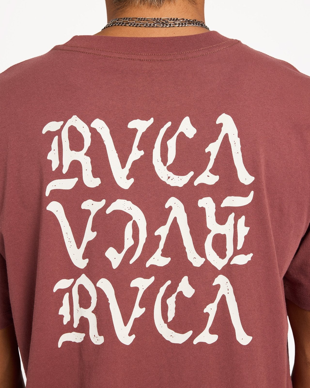 Mens Stacked T-Shirt Red Earth - Image 4