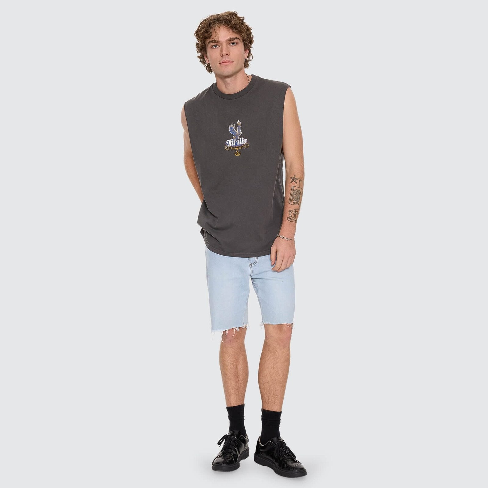 Always Good Always Tough Merch Fit Muscle Tee Merch Black - Image 5