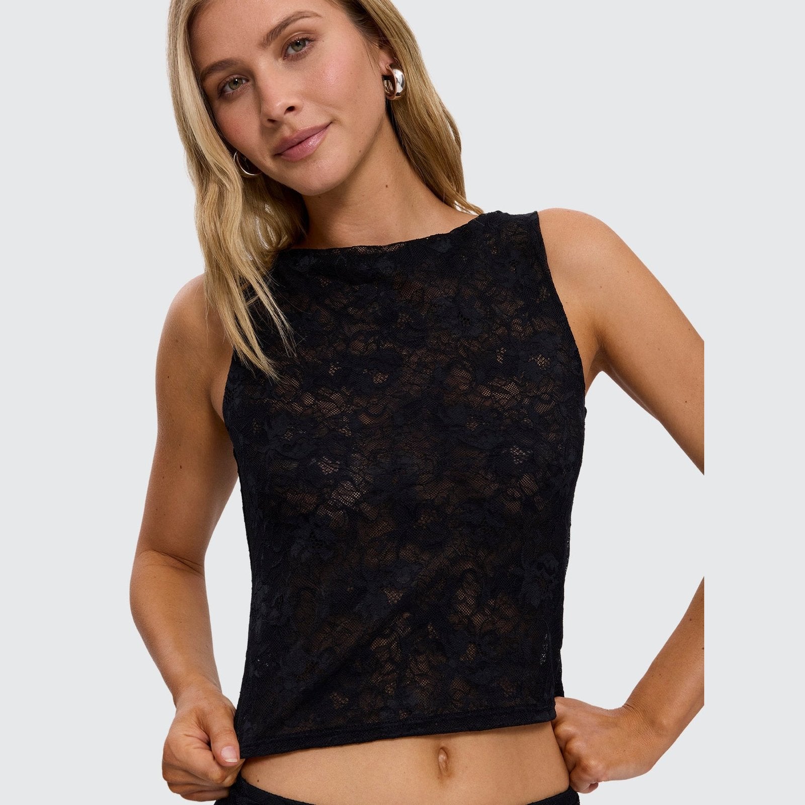 New Romance Lace Tank Black - Image 5