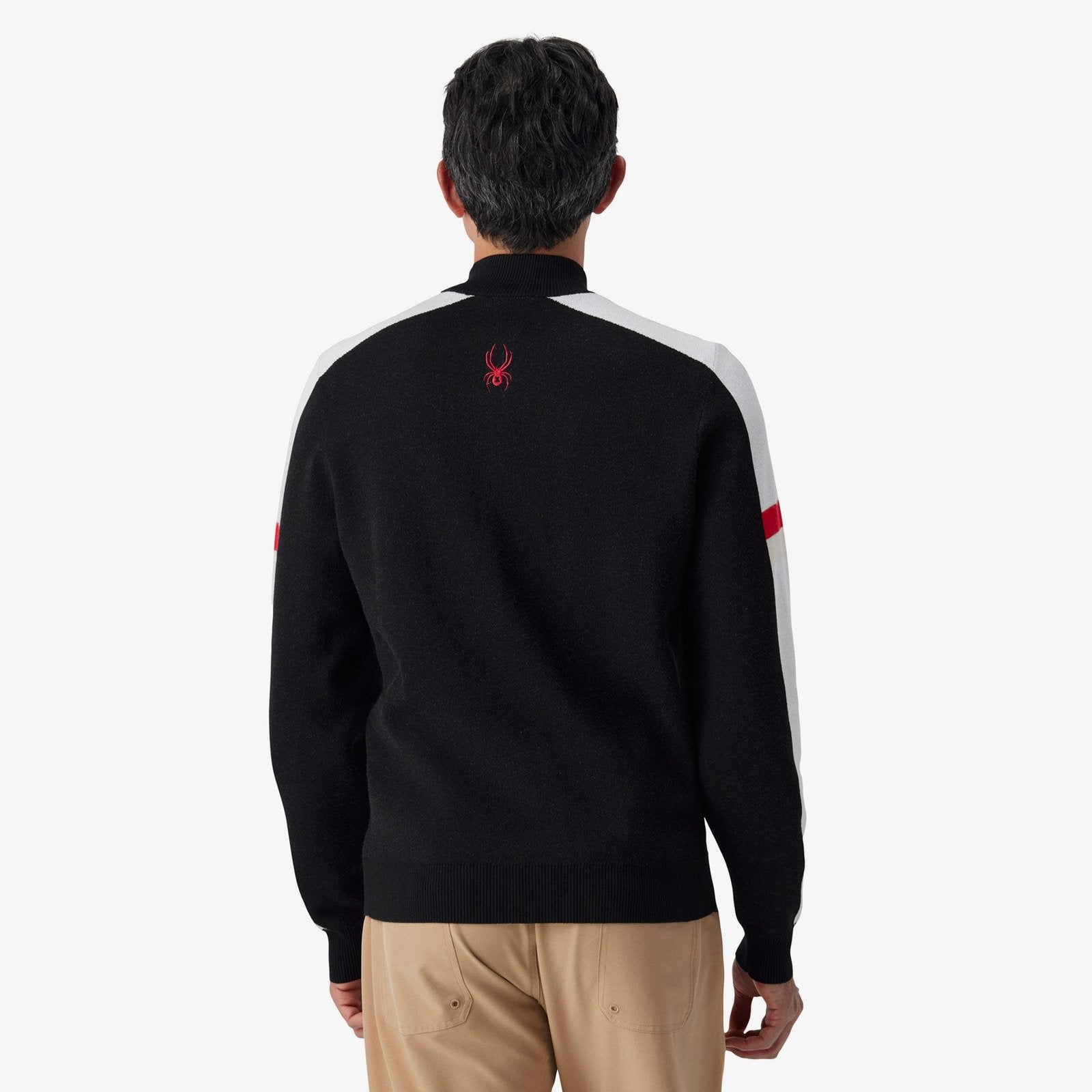 Mens Verbier Quarter Zip Sweater Black - Image 5