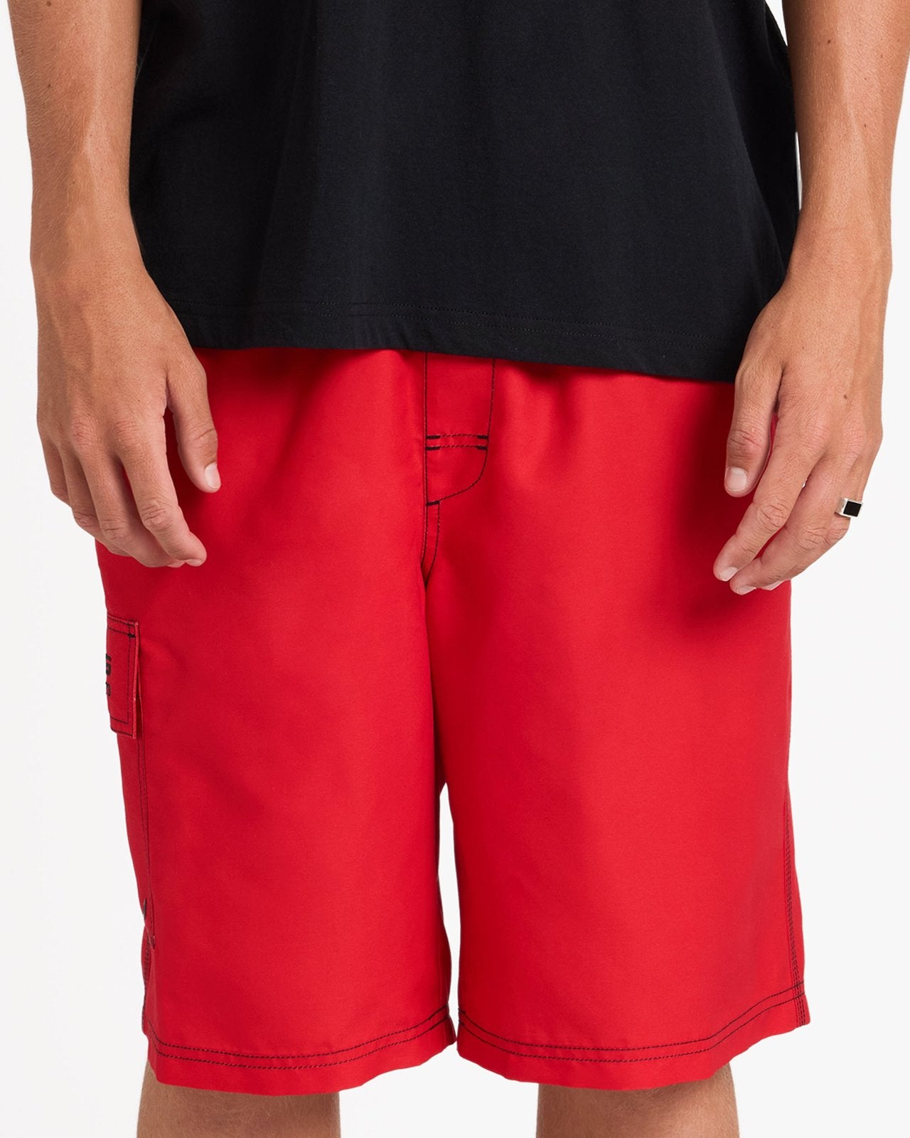 Mens Throw On 22" Shorts Red Core - Image 5