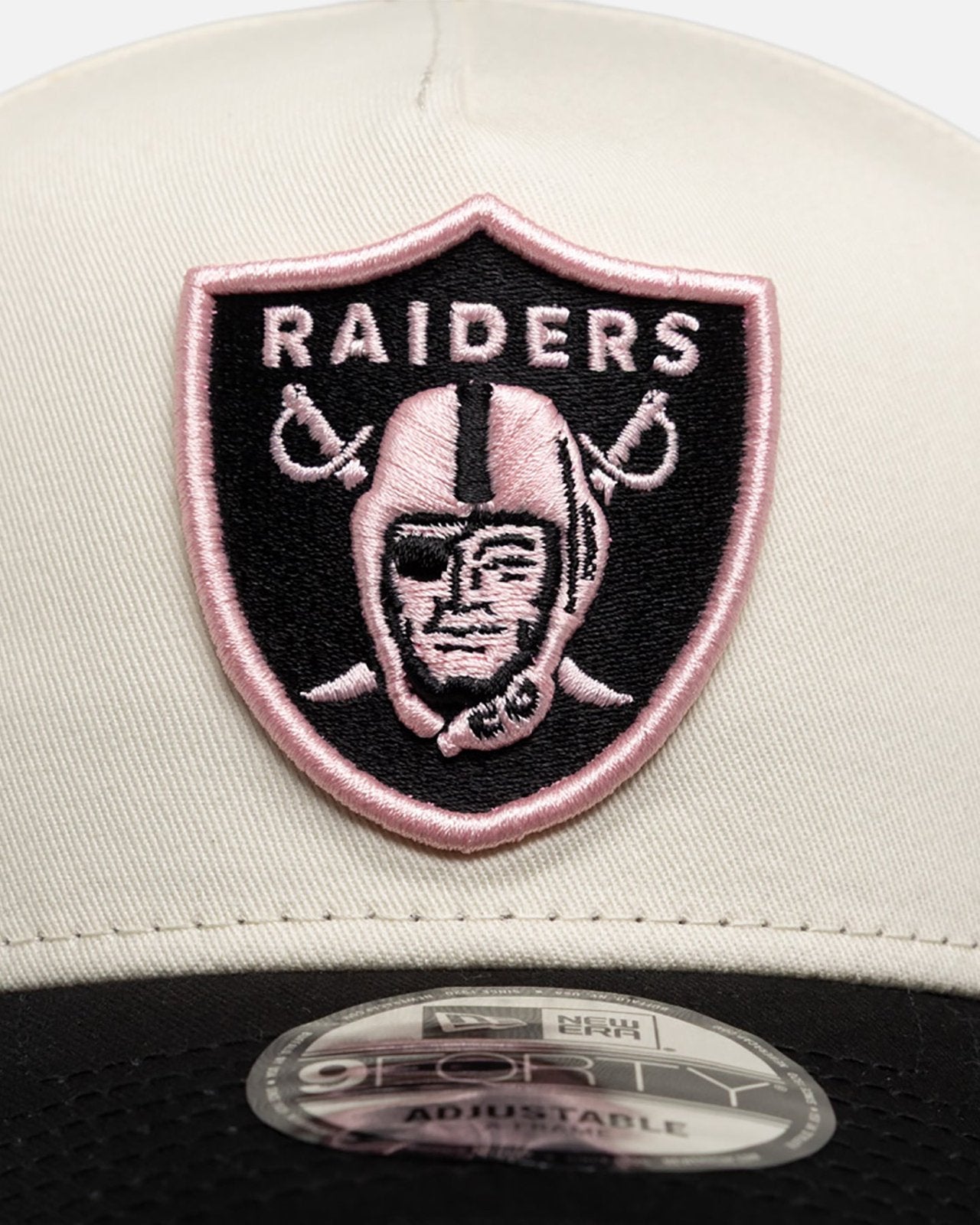 Las Vegas Raiders 9FORTY A-Frame Snapback - Chrome Black Pink - Image 5