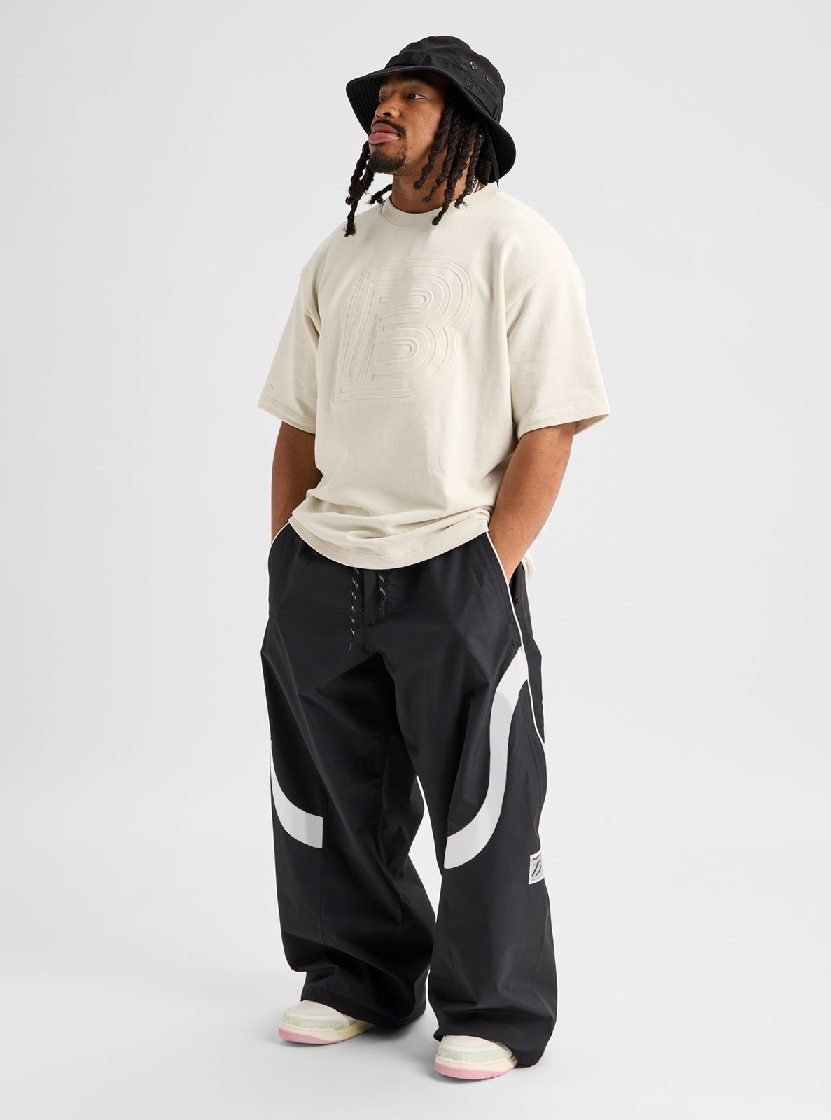 Mens Baggy B Tee Lunar Sand - Image 5