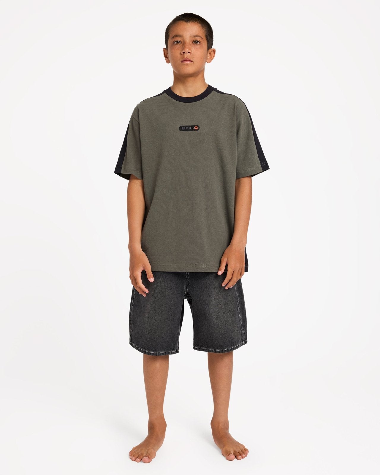 Boys Spec Denim Shorts Black - Image 5