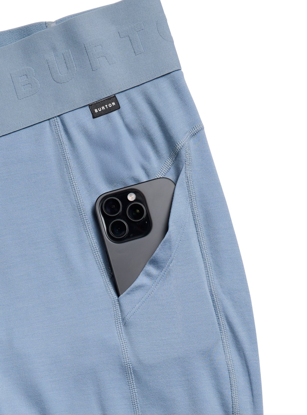 Womens Merino Blend Midweight Base Layer Pants Airstream Blue - Image 5