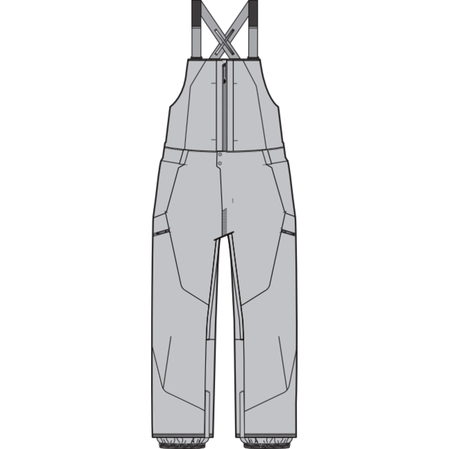 Mens Reserve Gore-Tex 2L Bib Pants Gray Cloud - Image 5