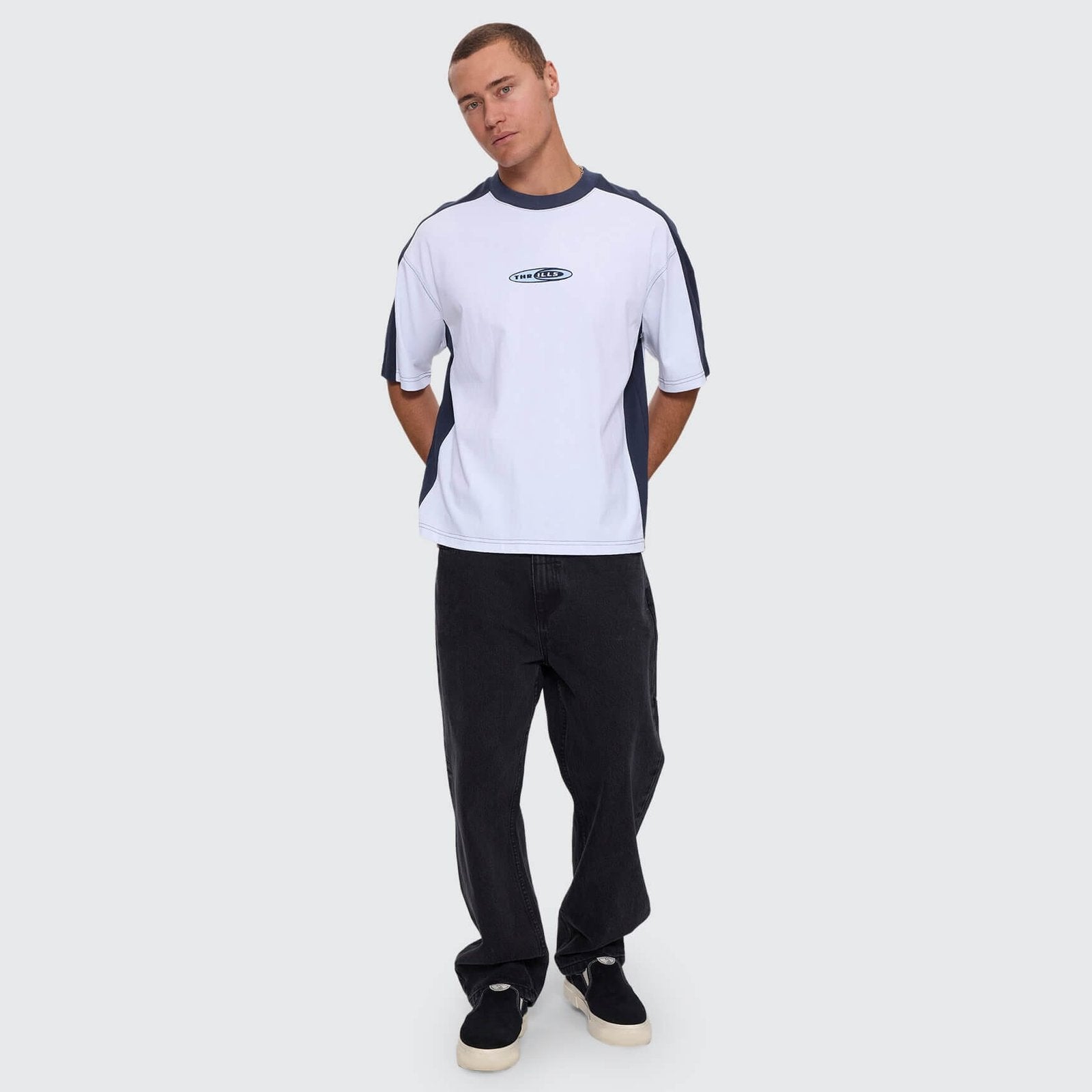 Mad Dogs Box Crop Panel Tee White - Image 6
