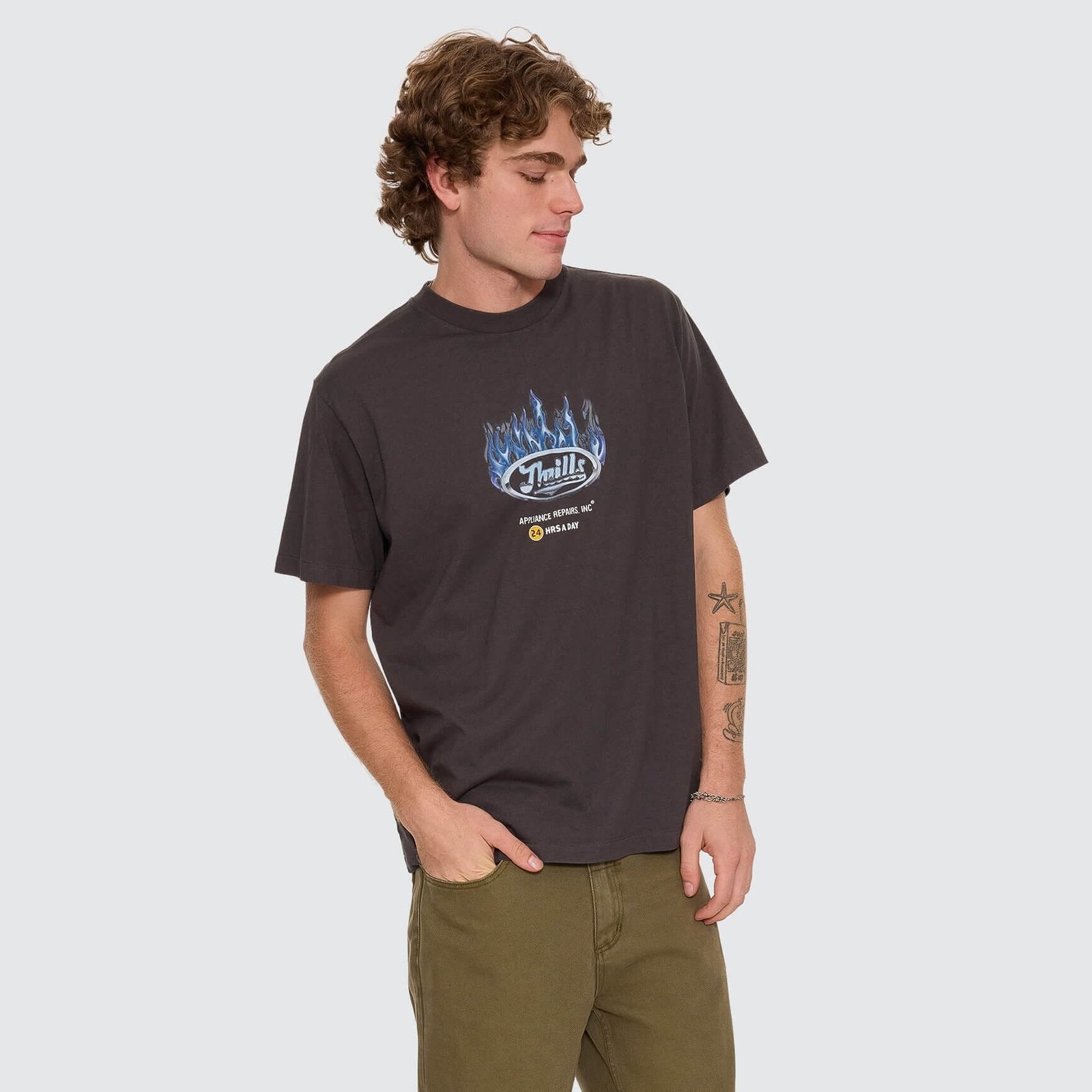 Drop Outs Merch Fit Tee Dark Merch Black - Image 6