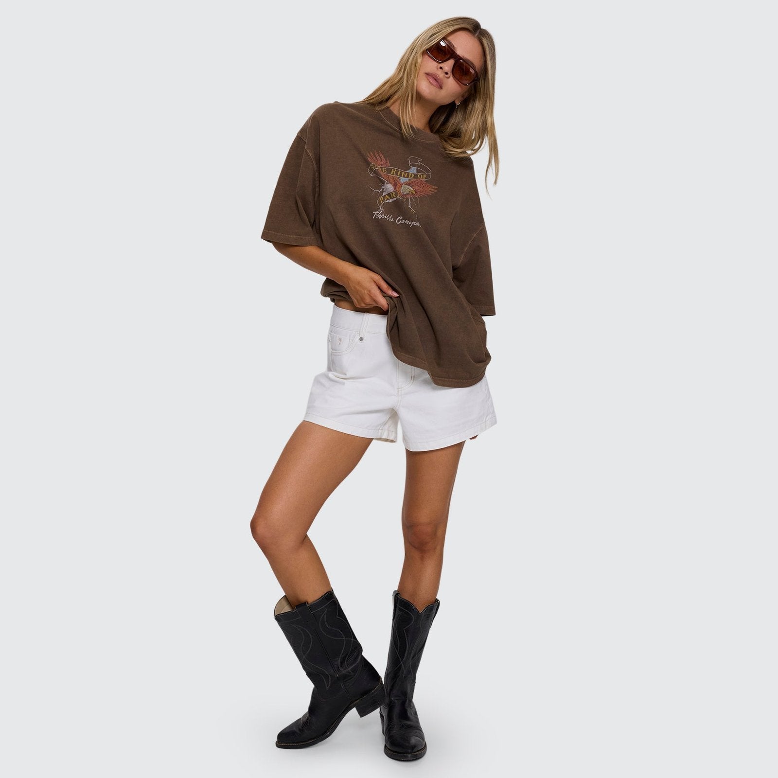 Banner Of Strength Oversized Tee Cocoa - Image 6