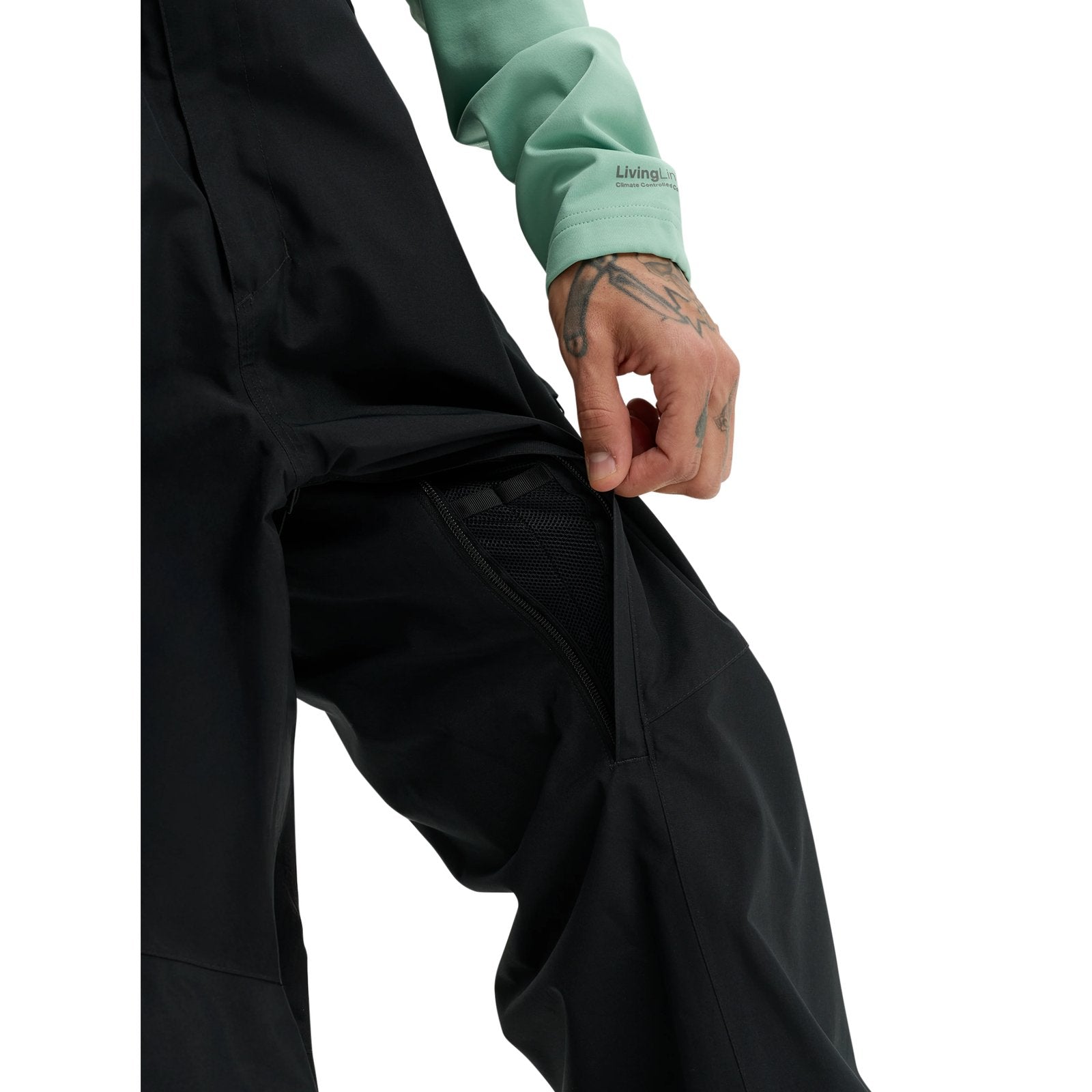 Mens Reserve 2L Relaxed Bib Pants True Black - Image 6