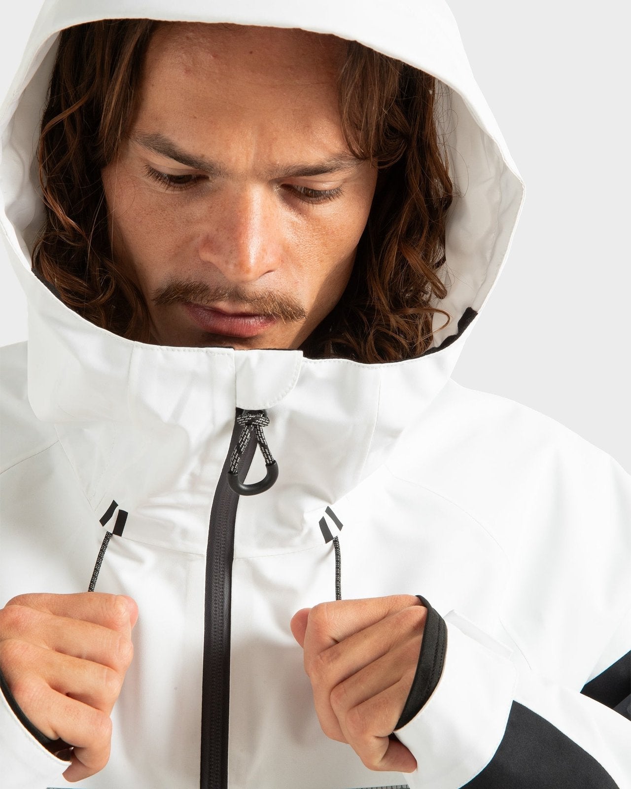 Mens Intel 30K Snow Jacket White / Black - Image 6
