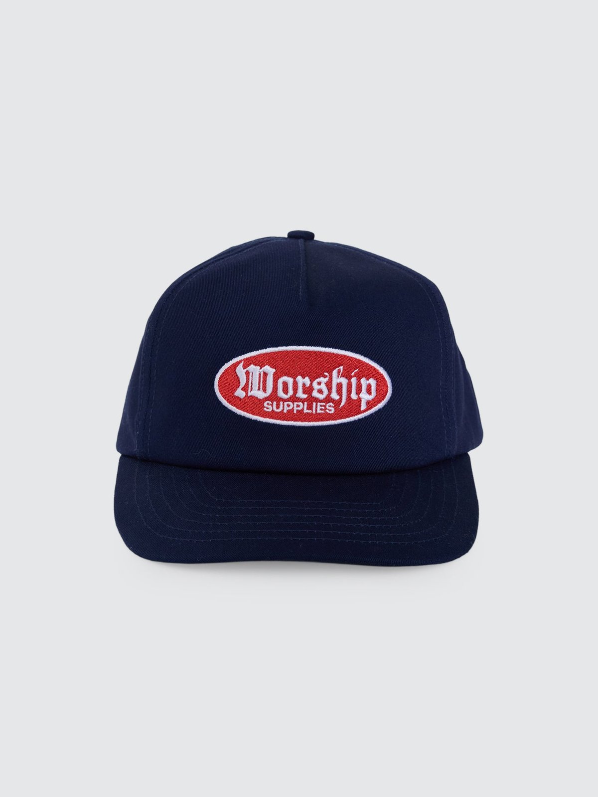 Rise 5 Panel Hat Navy - Image 6
