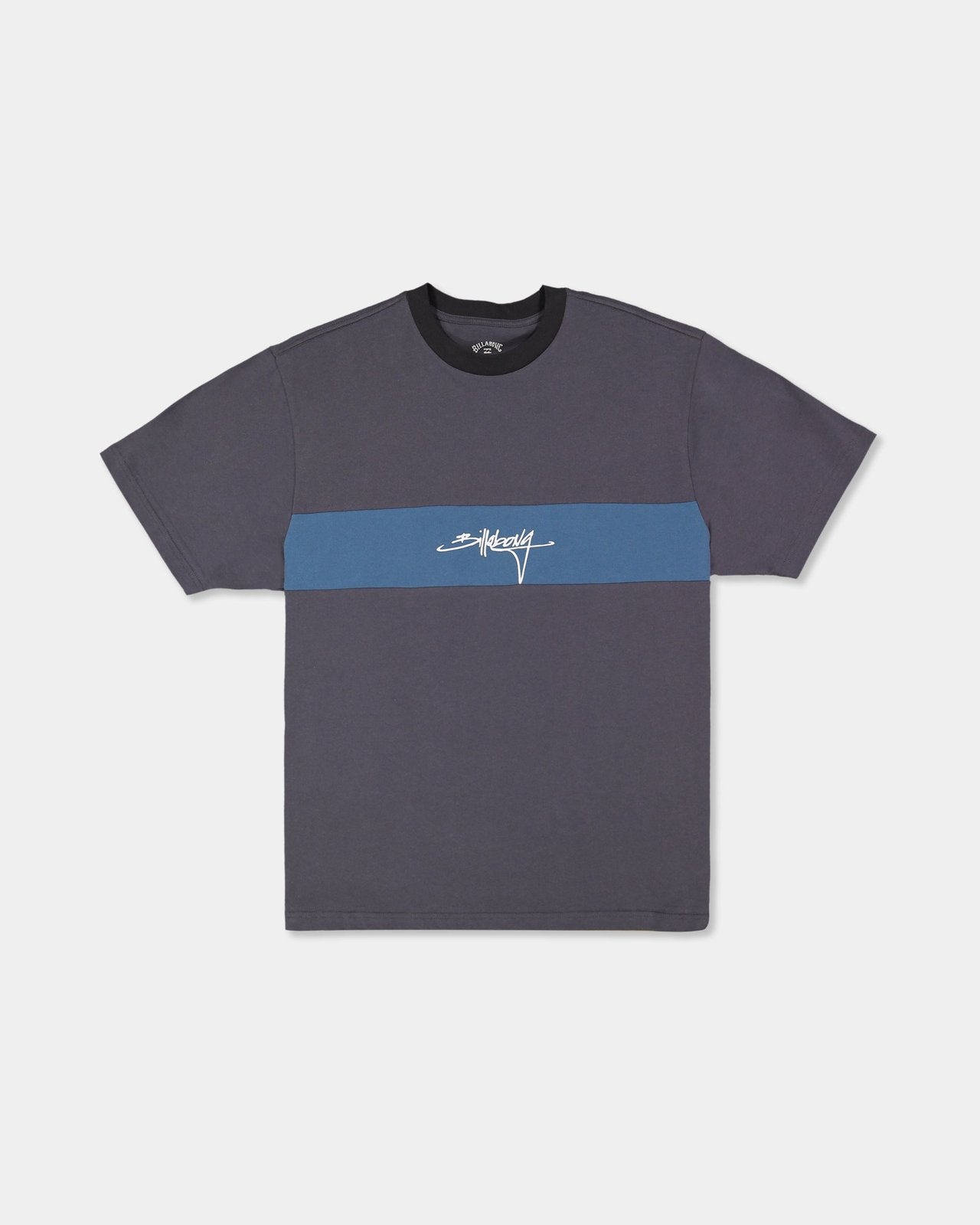 Mens Panel T-Shirt Aged Indigo - Image 6