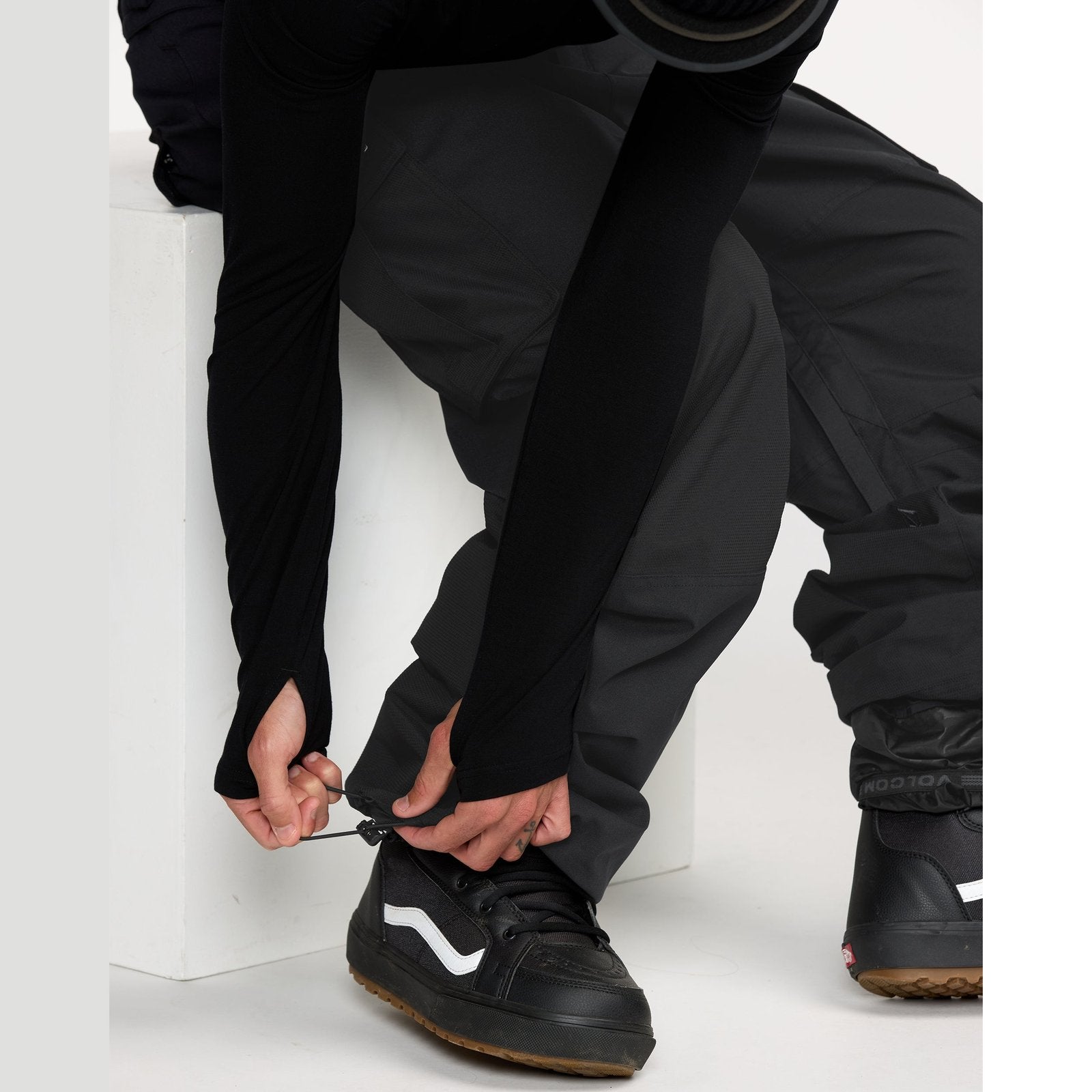 Mens Nwrk Baggy Snowboard Pants Black - Image 7