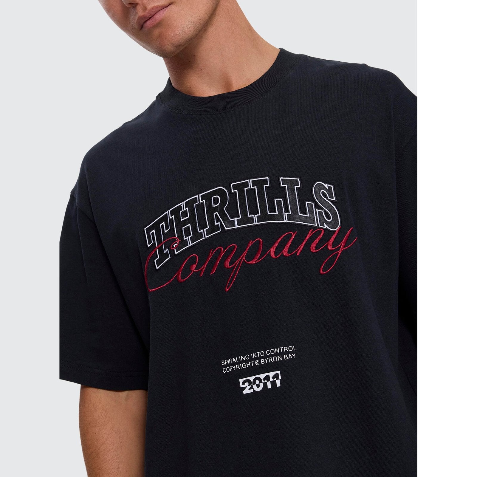 Spiraling Box Crop Tee Washed Black - Image 7