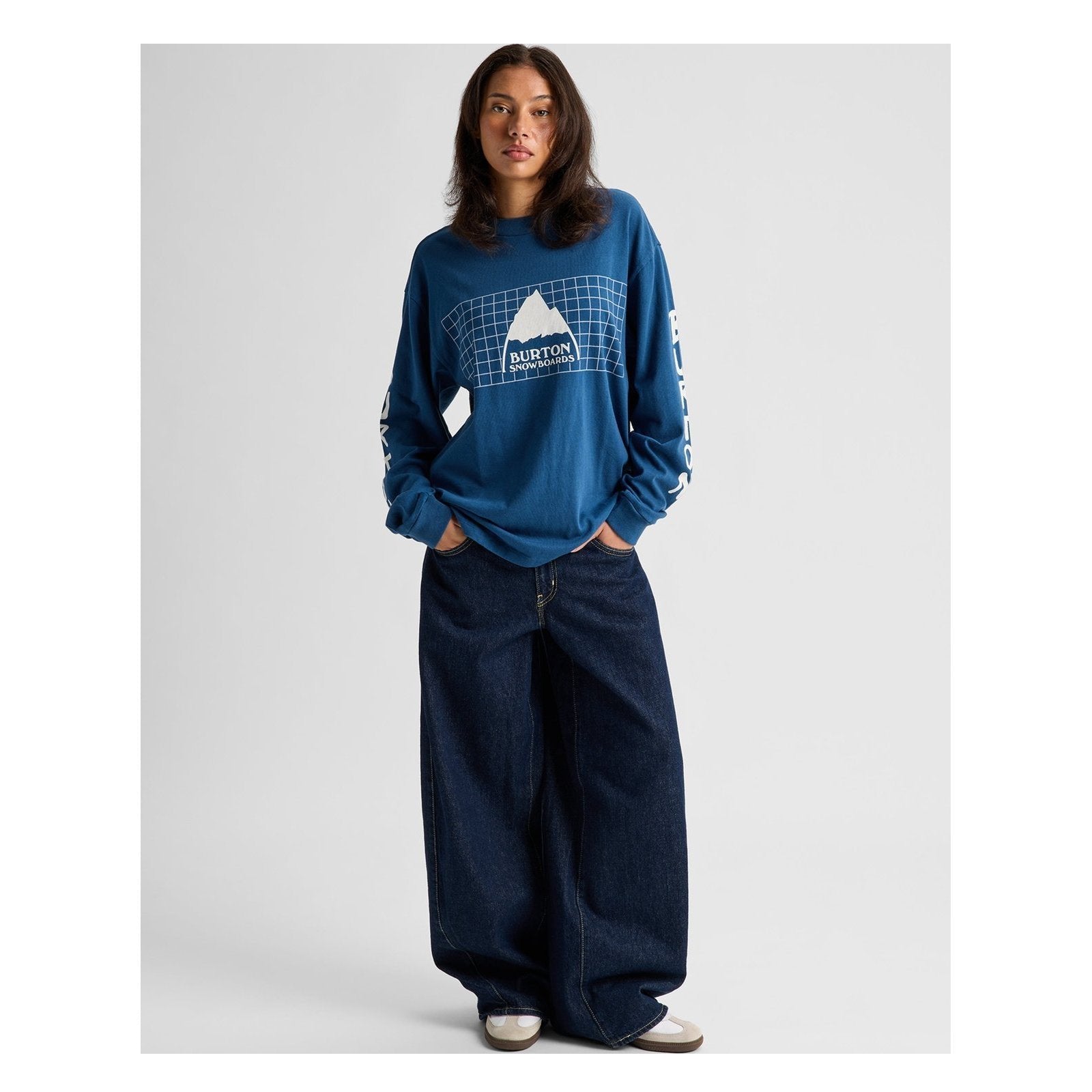 50th 83 Squared Long Sleeve T-Shirt Selvedge Blue - Image 7