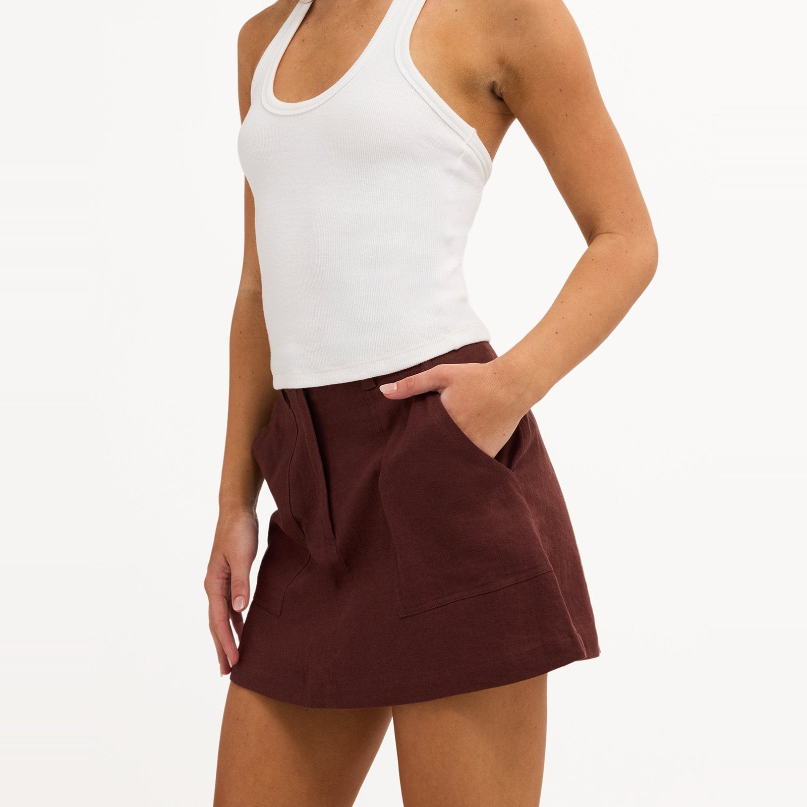 Womens Close To You Skort Java - Image 8