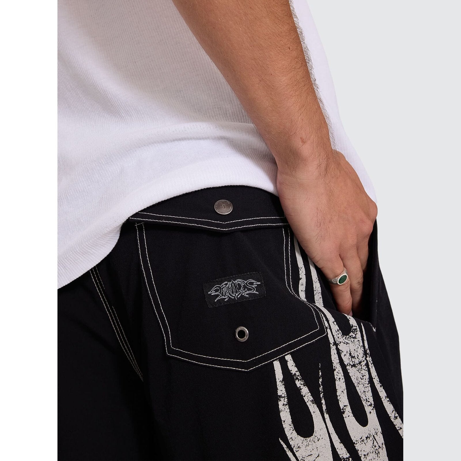Mind Over Matter Elastic Boardshort Black - Image 8