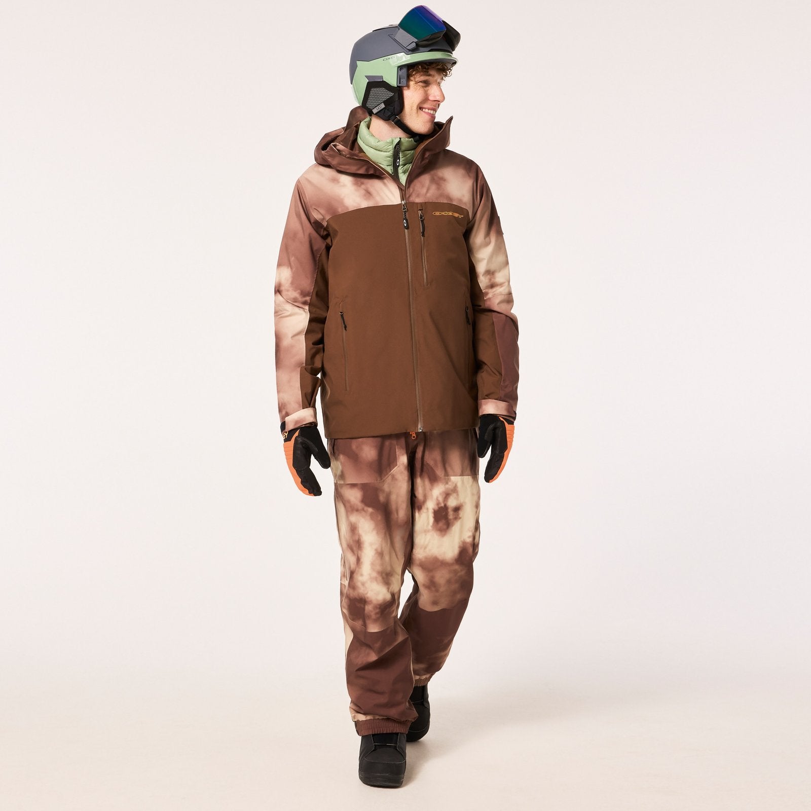 Tc Skull Reduct Shell Jacket Carafe / Brown Clouds Print - Image 8