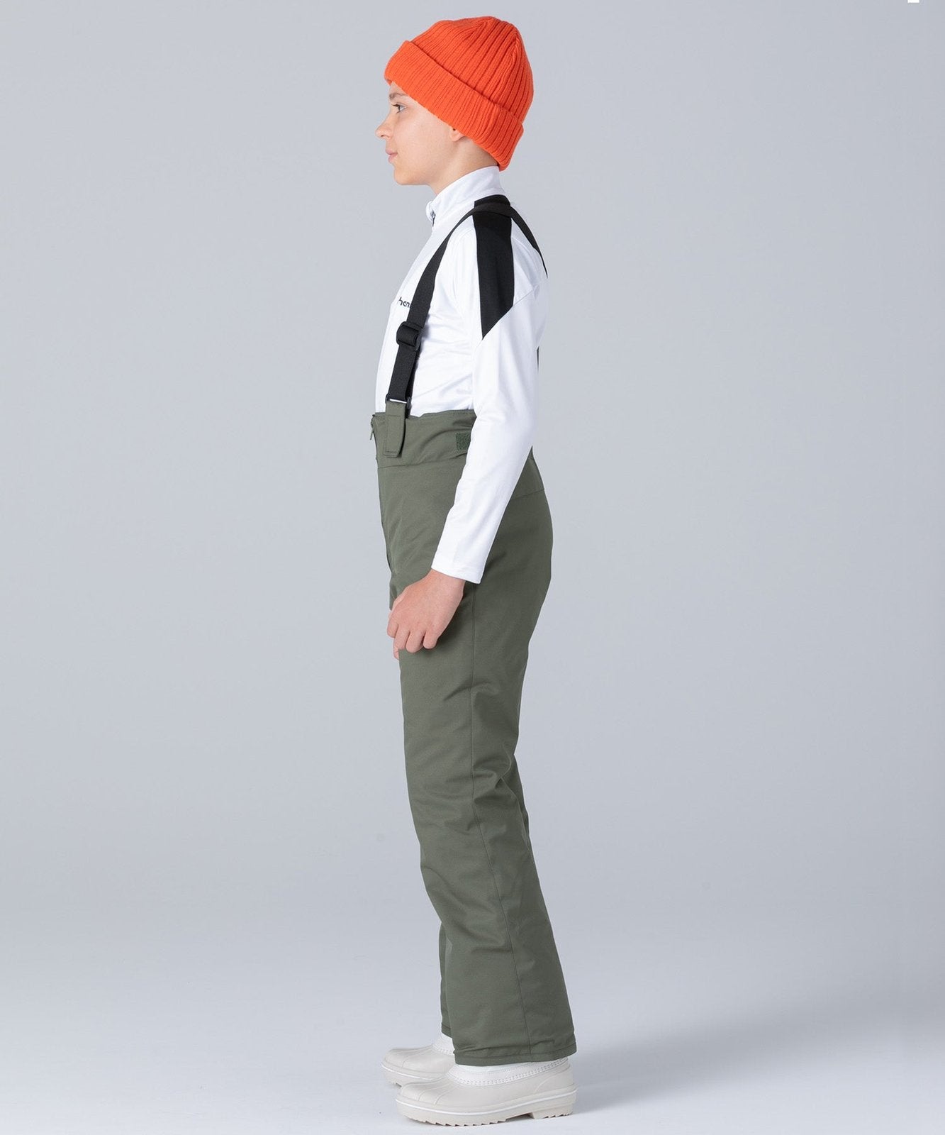 Asymmetrical Bicolour Ski Suit Orange - Image 8