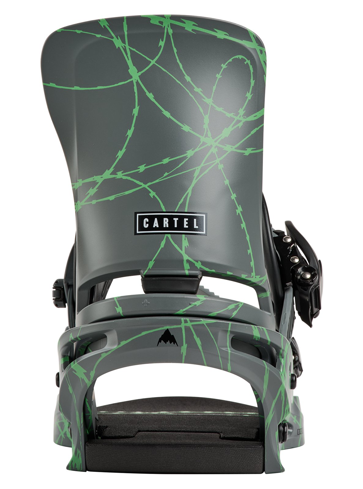 Mens Cartel Re:Flex Snowboard Bindings Gray / Green Voltage - Image 9