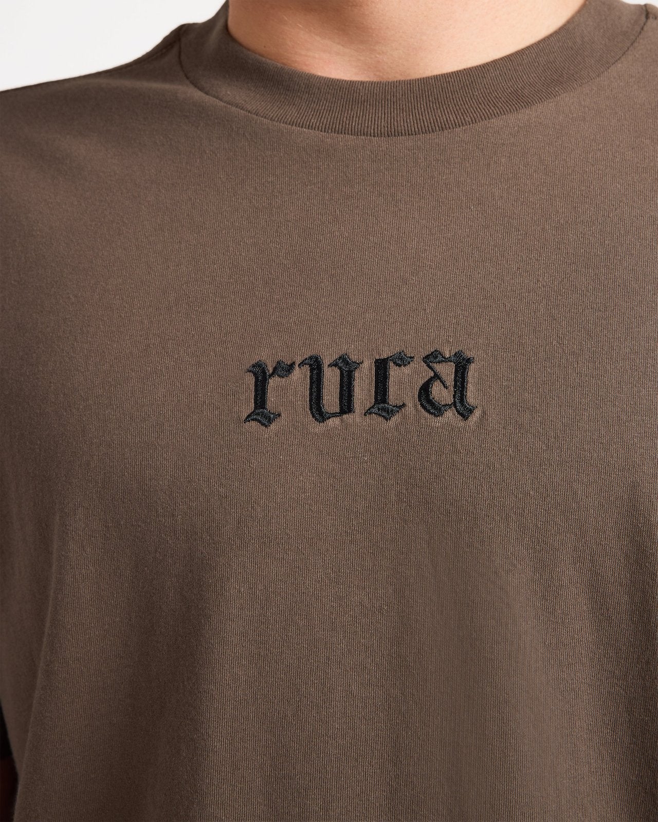 Mens Old T-Shirt Chocolate - Image 9