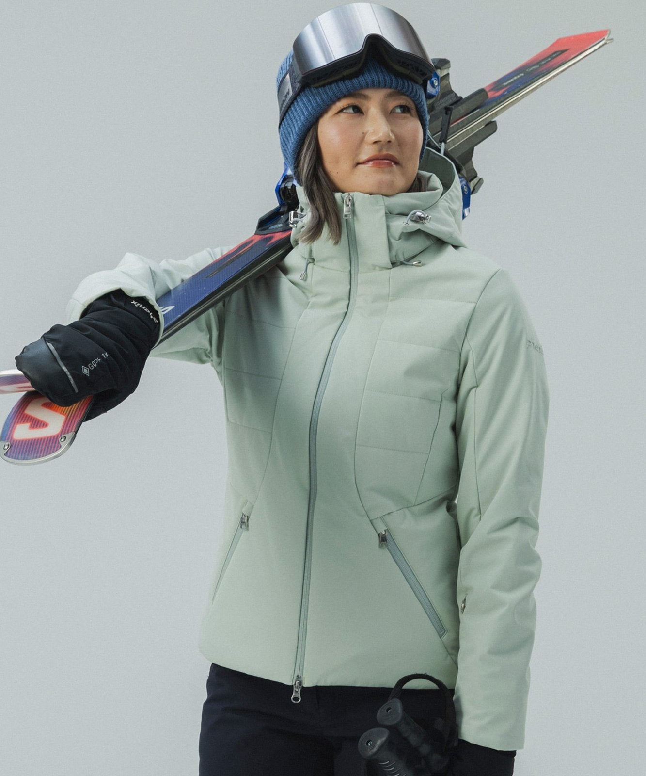 Womens Soft Frame Jacket Mist Green - Image 9