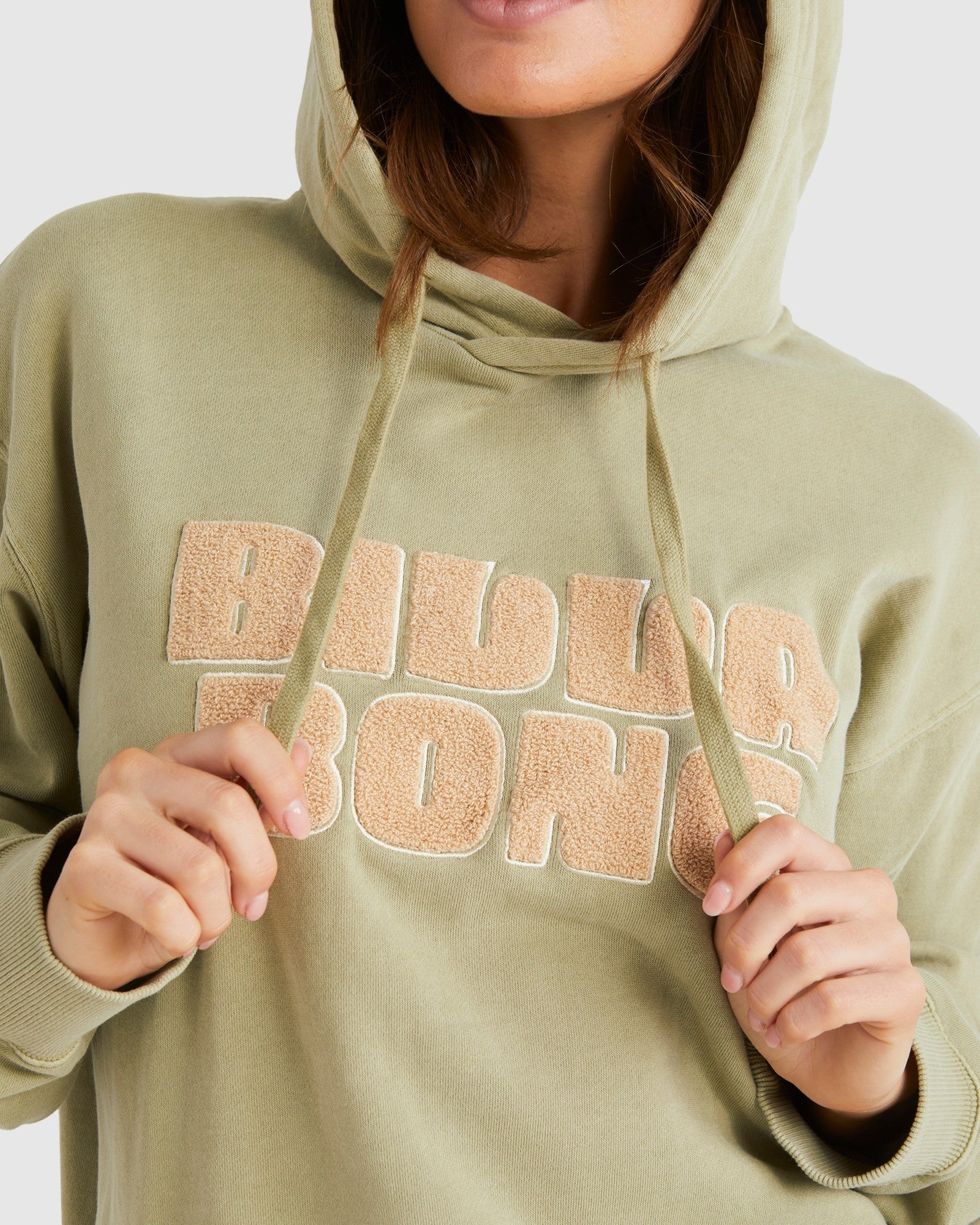 Womens Be Real Rio Hoodie Avocado - Image 4