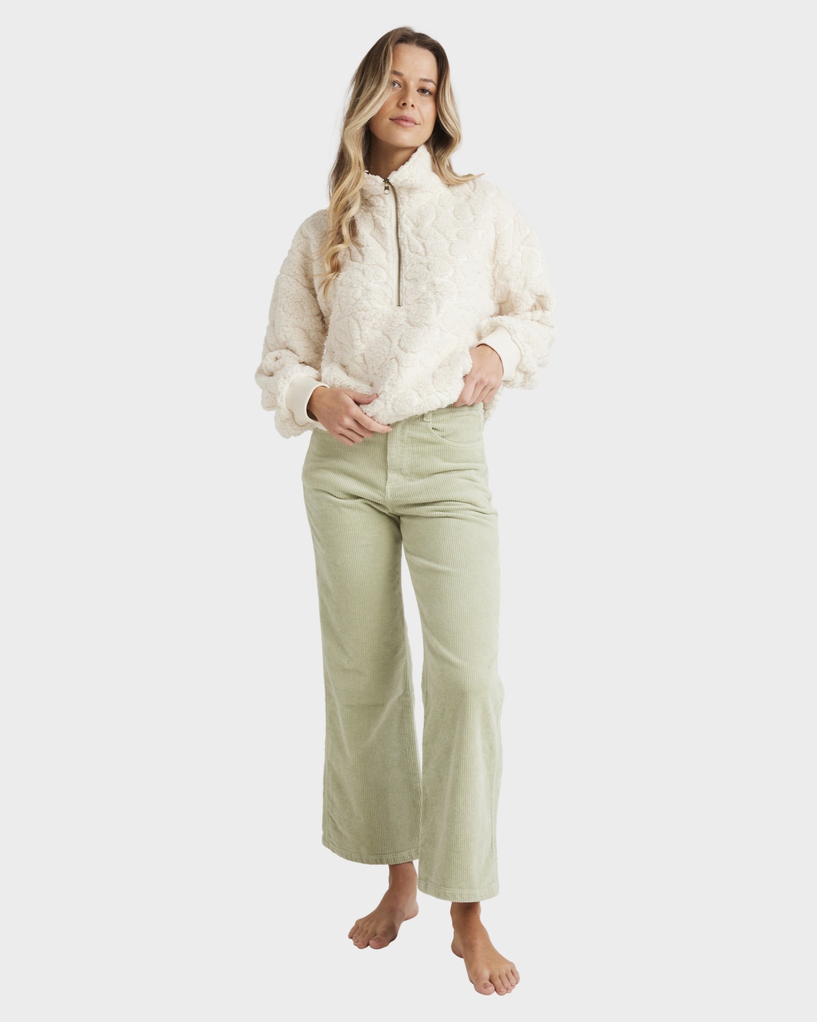 Womens Fireside Cozy Half Zip Fleece Pullover