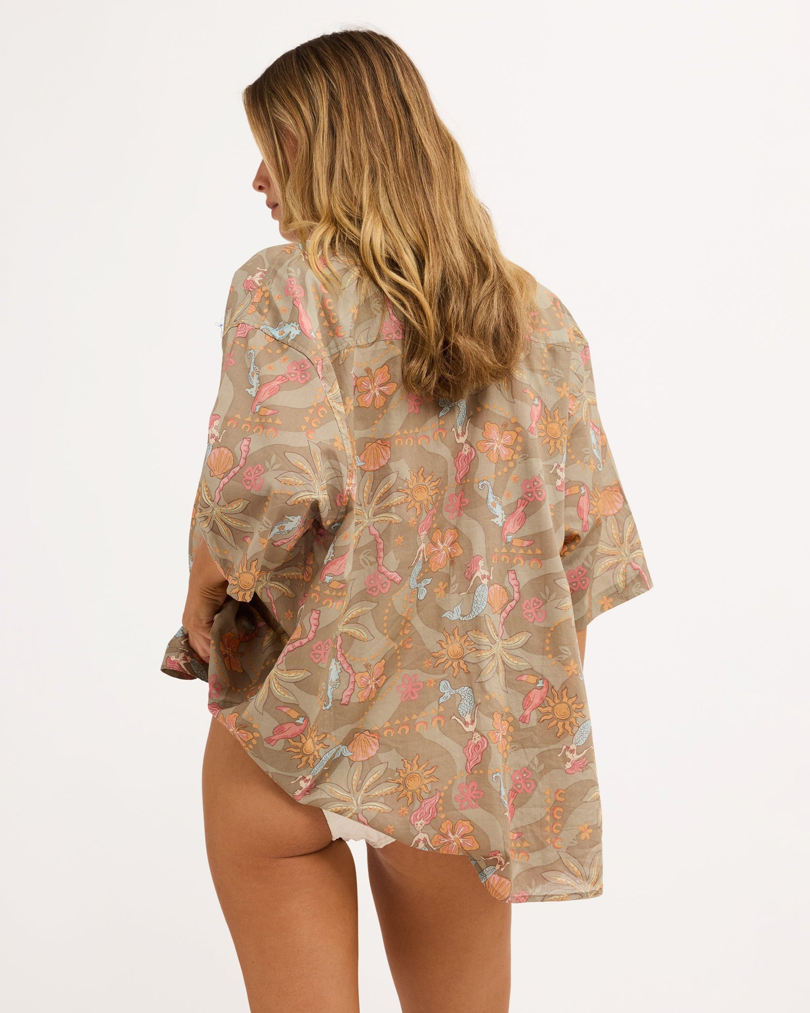 Womens Lost In Paradise Shirt Seagrass - Image 3