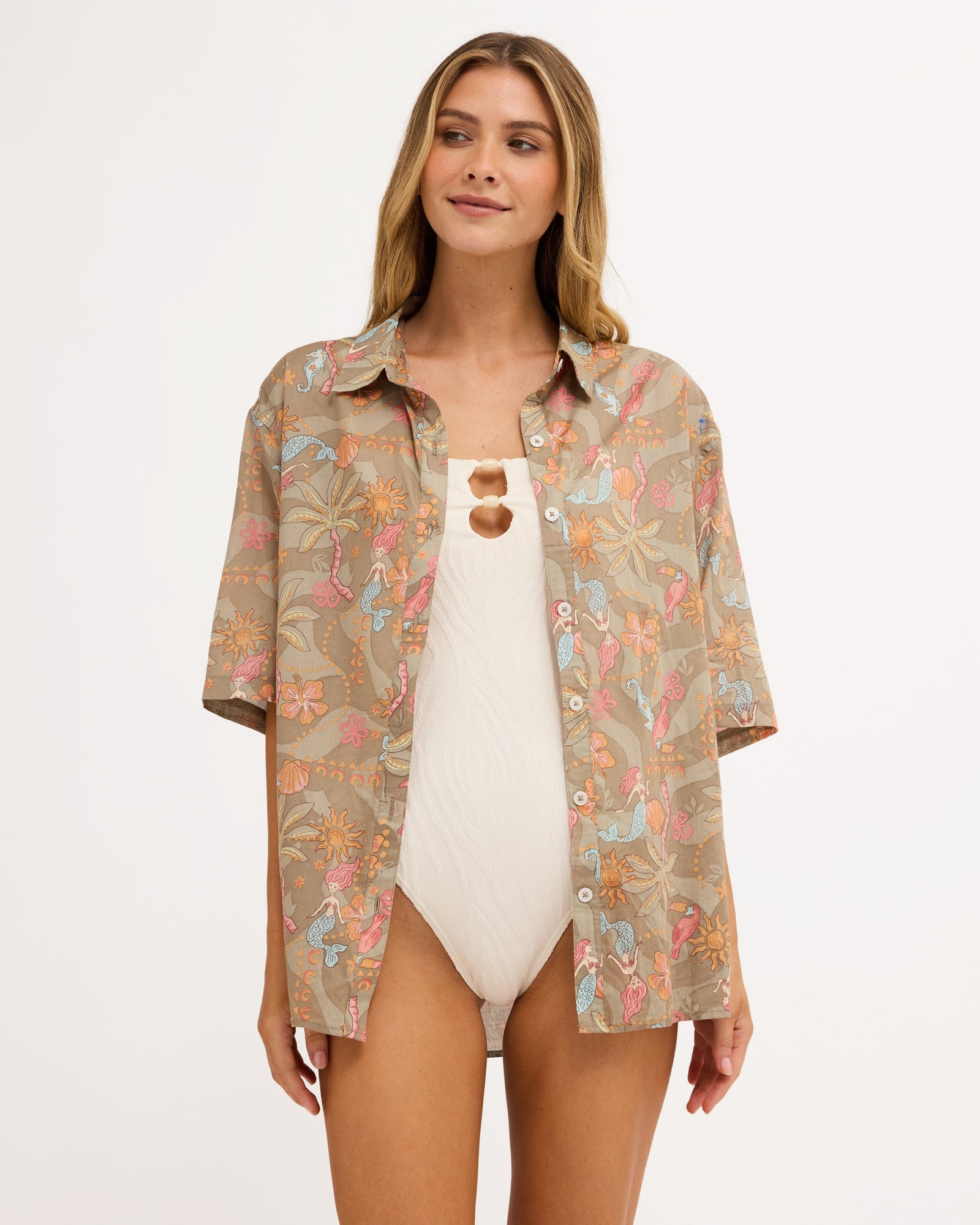 Womens Lost In Paradise Shirt Seagrass - Image 2