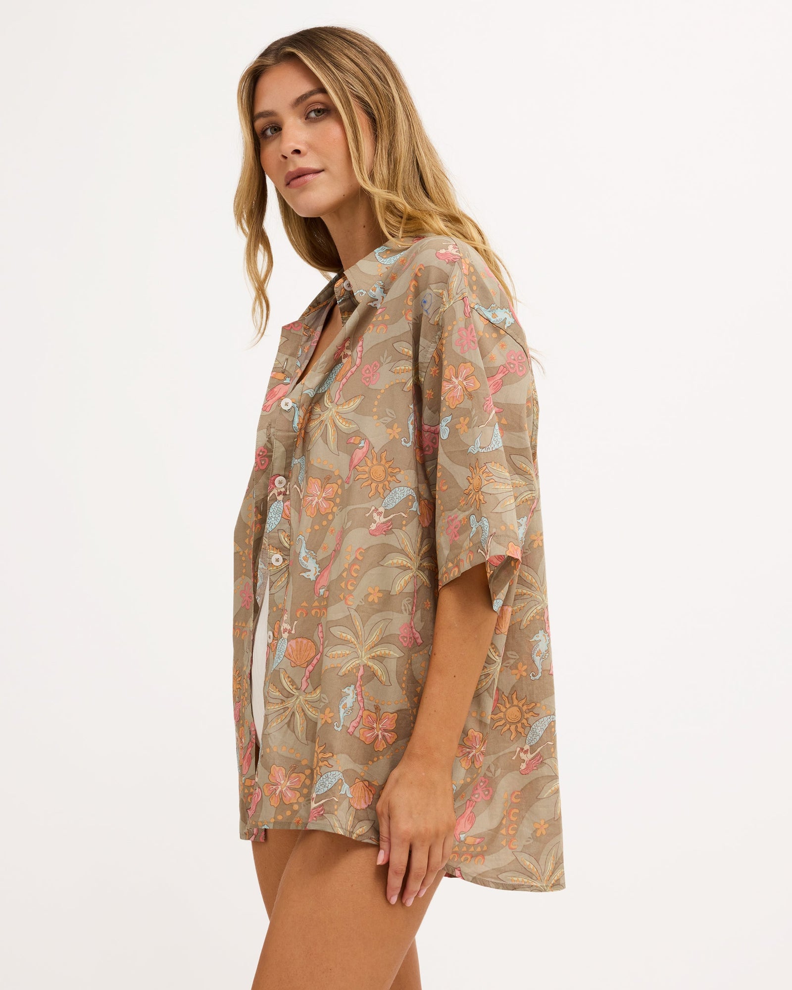 Womens Lost In Paradise Shirt Seagrass - Image 4