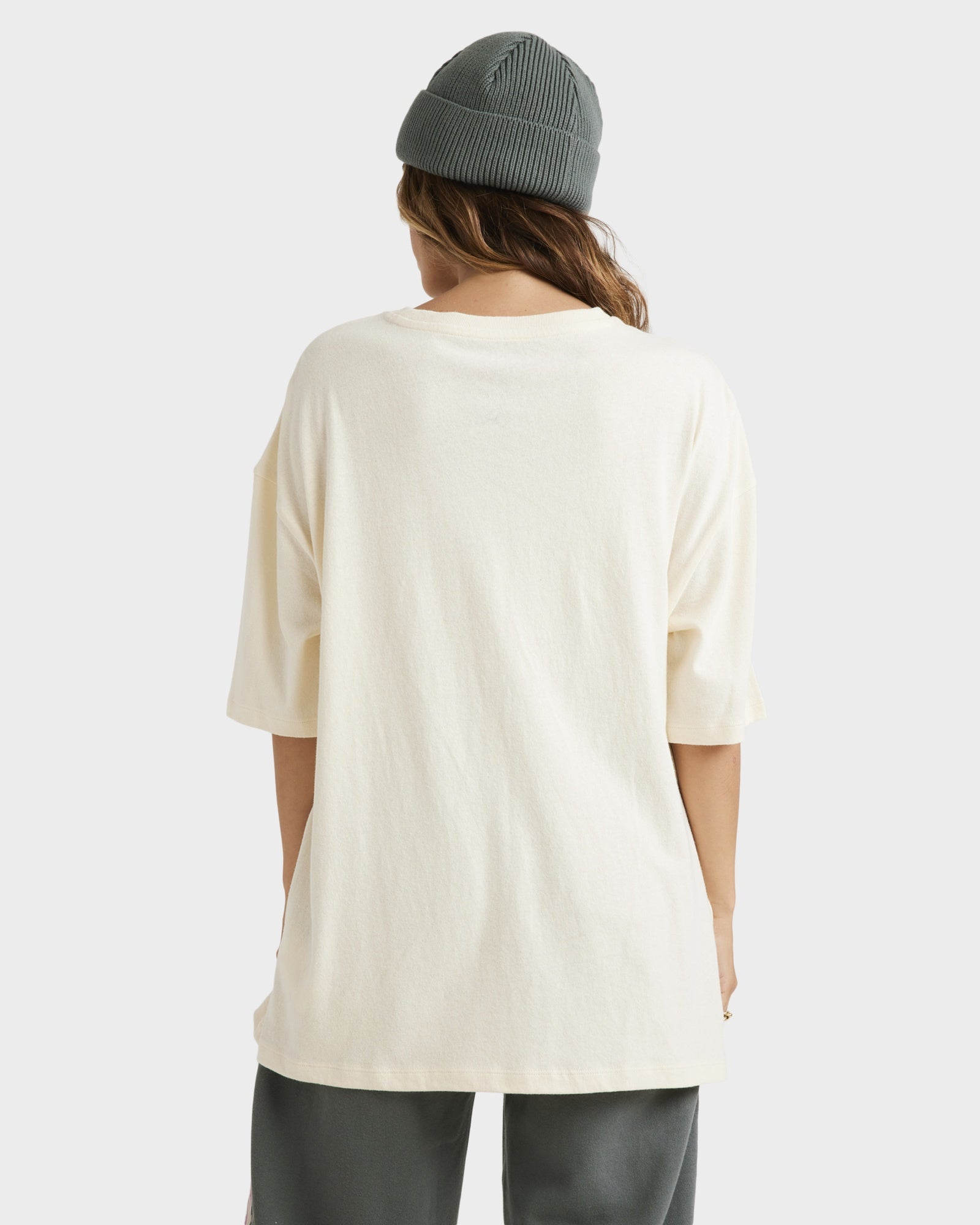 Womens Looking Up T-Shirt White Cap - Image 4