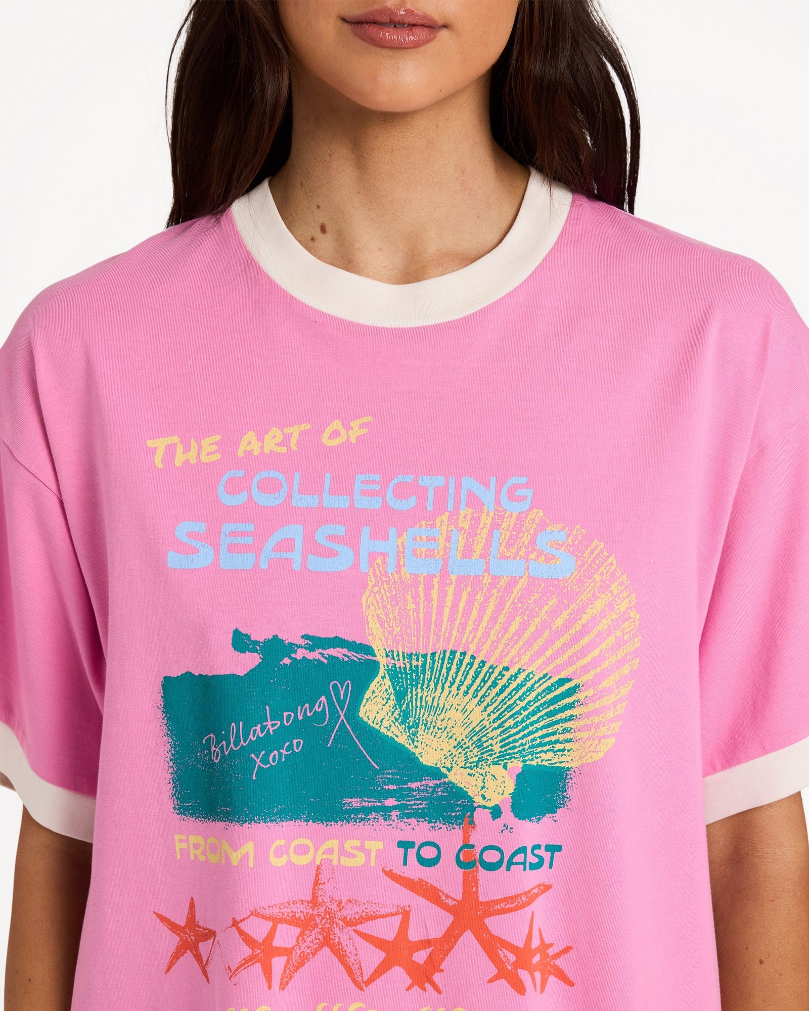 Womens Coastal Adventures T-Shirt Party Pink - Image 4