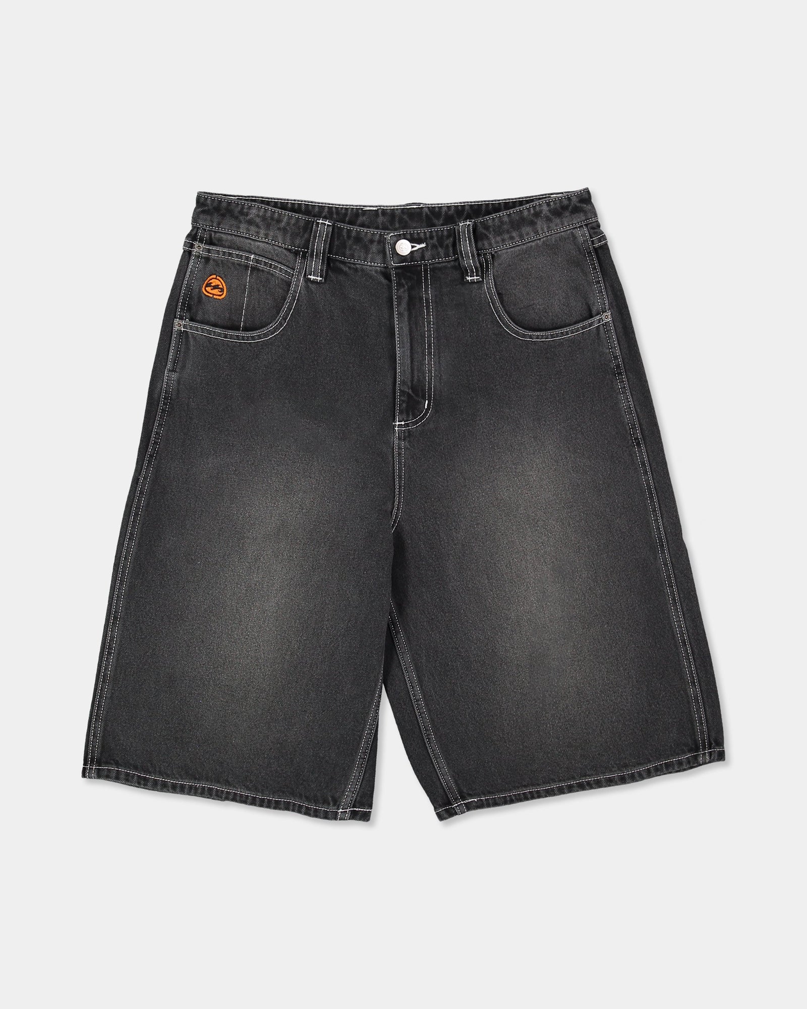 Mens Spec Denim Shorts Black - Image 6