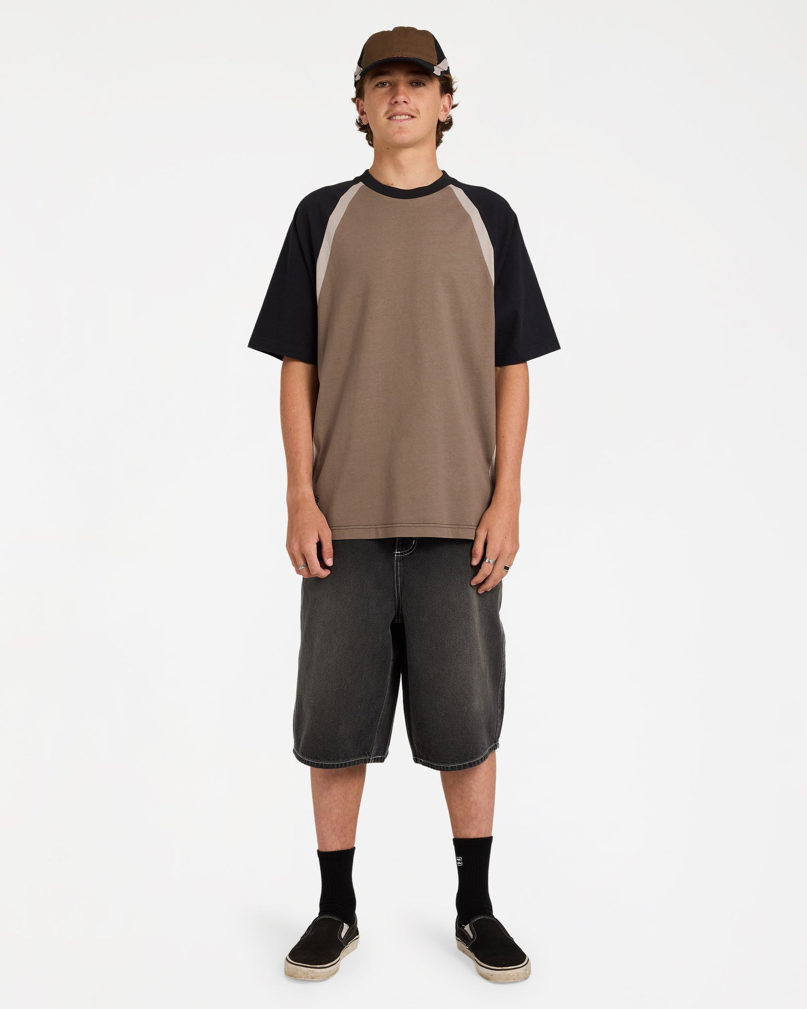 Mens Spec Denim Shorts Black - Image 5