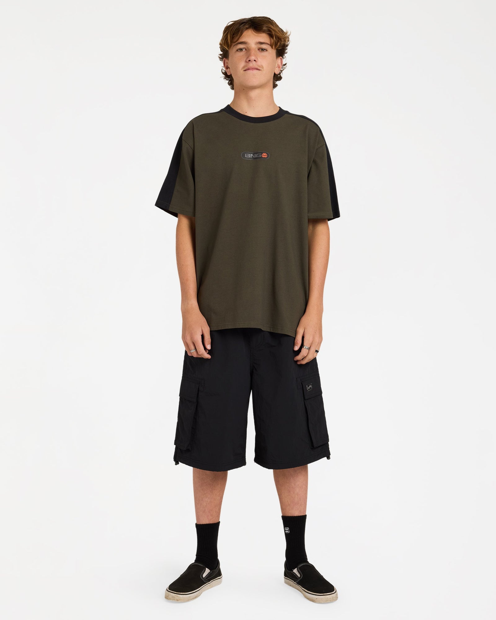 Mens Spec 73 Cargo Shorts Black - Image 8