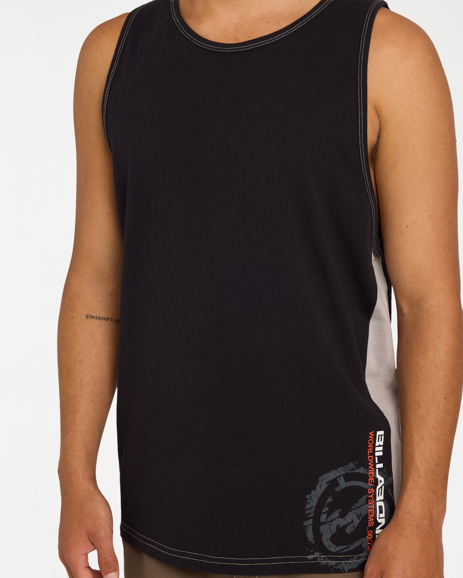 Mens Spec 73 Blast Tank Top Off Black - Image 4